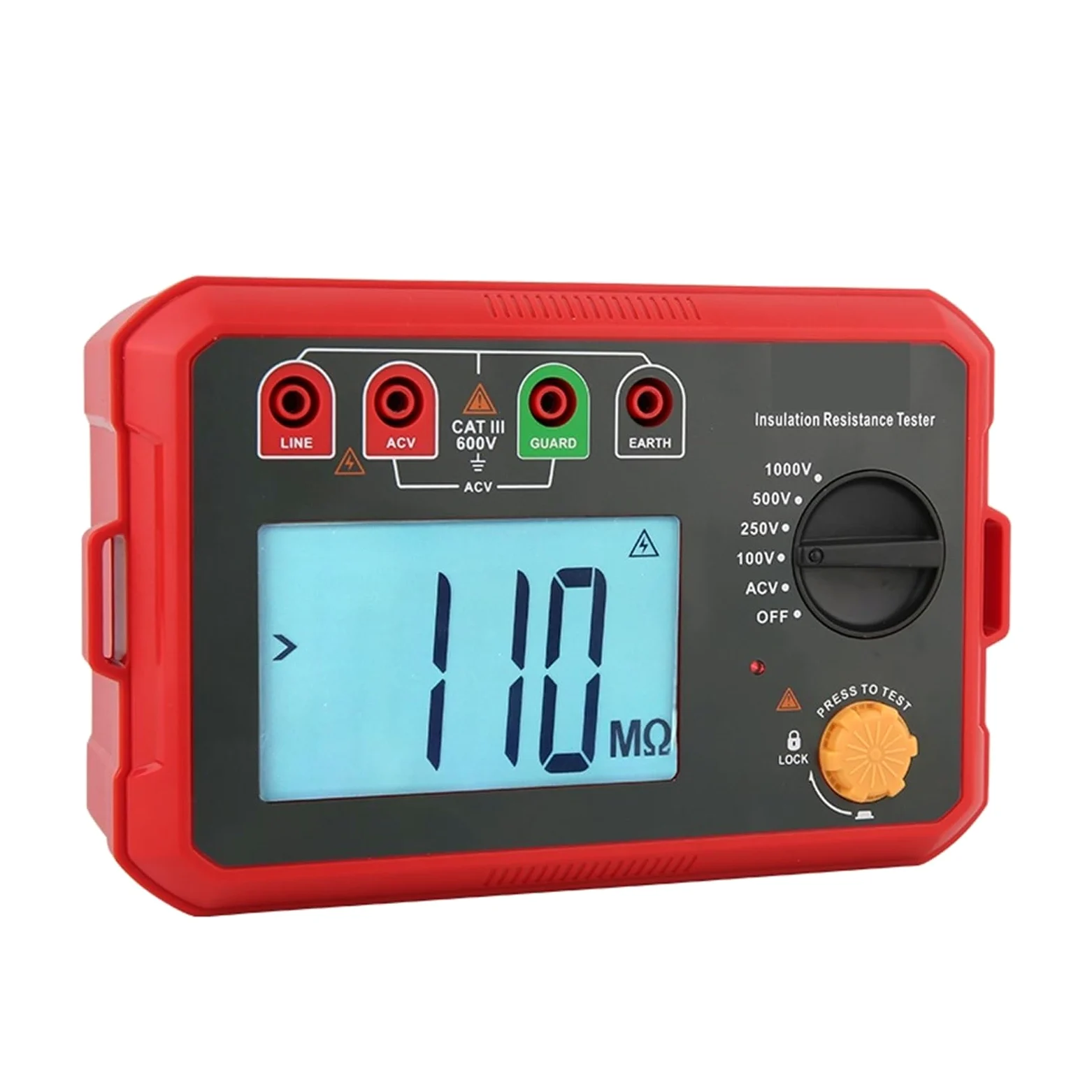 Probador de resistencia aislamiento tierra Digital Megger 1000V 2500V medidor ohmios profesional,Medición de precisión