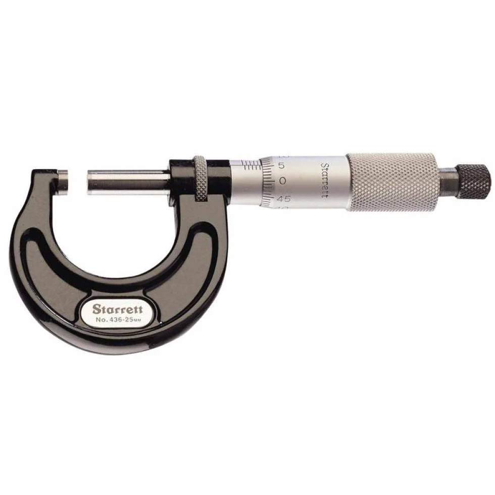 Starrett 436.2MXRL-25 0 - Micrómetro de exteriores métrico (25 mm)