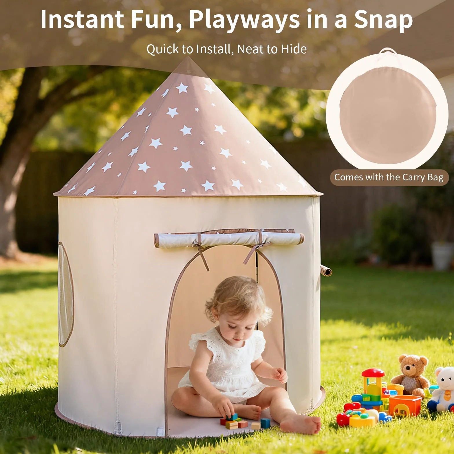 Sumbababy Tienda de Campaña Infantil 3-en-1 Pop-up Túnel de Juego Piscina de Bolas Bebé