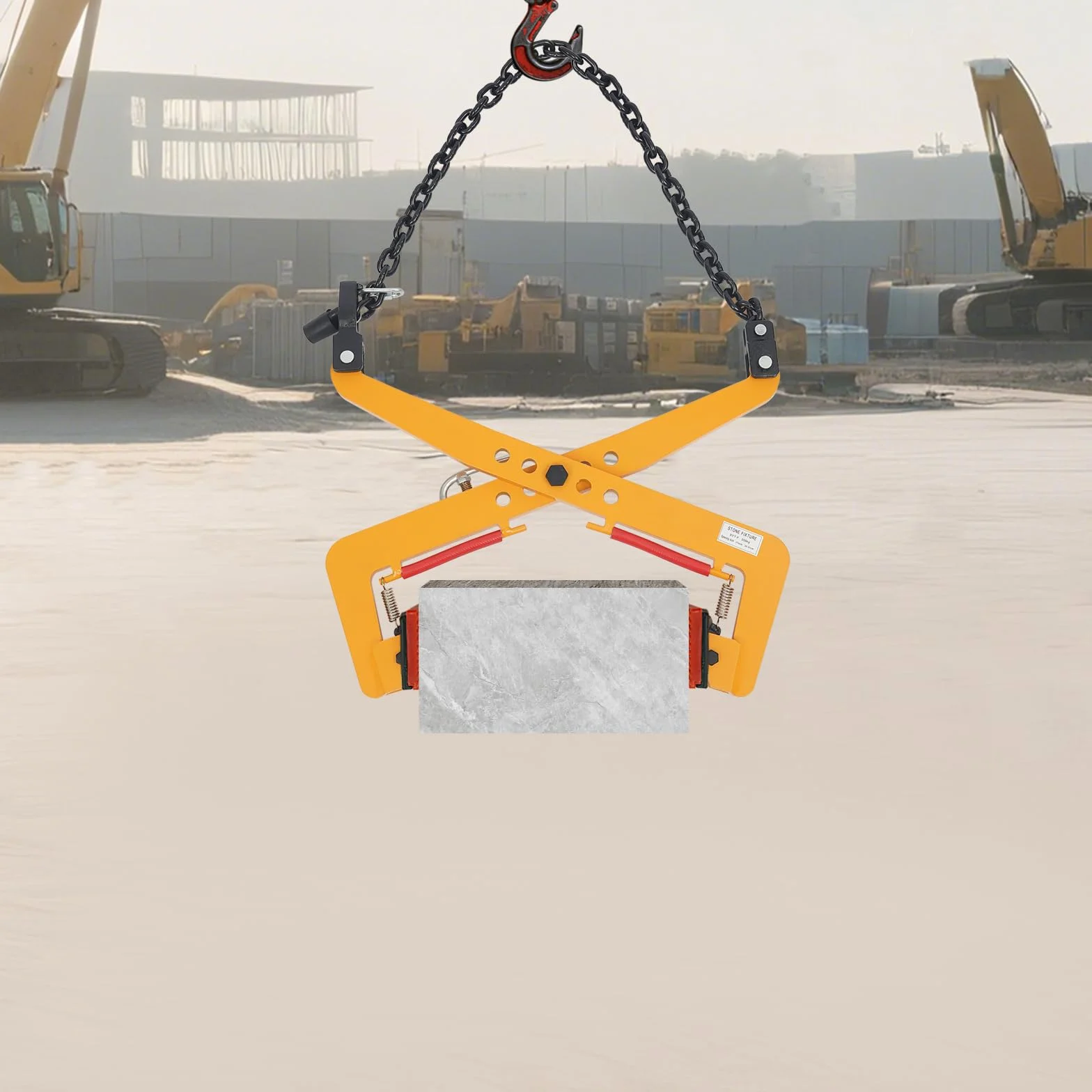 Abrazadera de elevación de piedra grúa cadena pinza herramienta elevador de carga 350 kg apertura 30 51 cm construcción industria elevación transporte