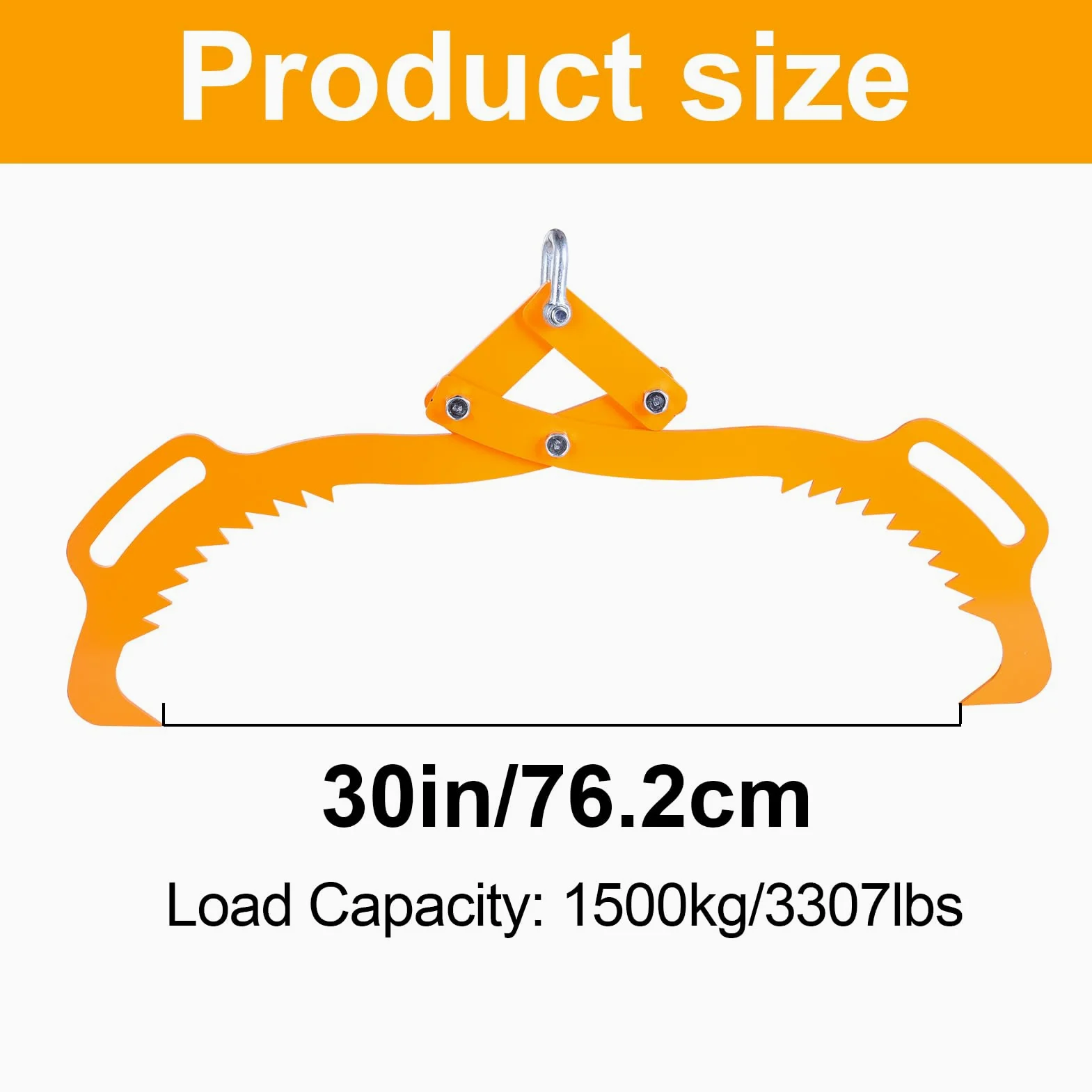 Graple de registro, Log Tongs para Tractor Grabador de troncos de 30 | Capacidad de carga de 3307 lb Hook de garra de madera, herramienta de registro de servicio pesado para t