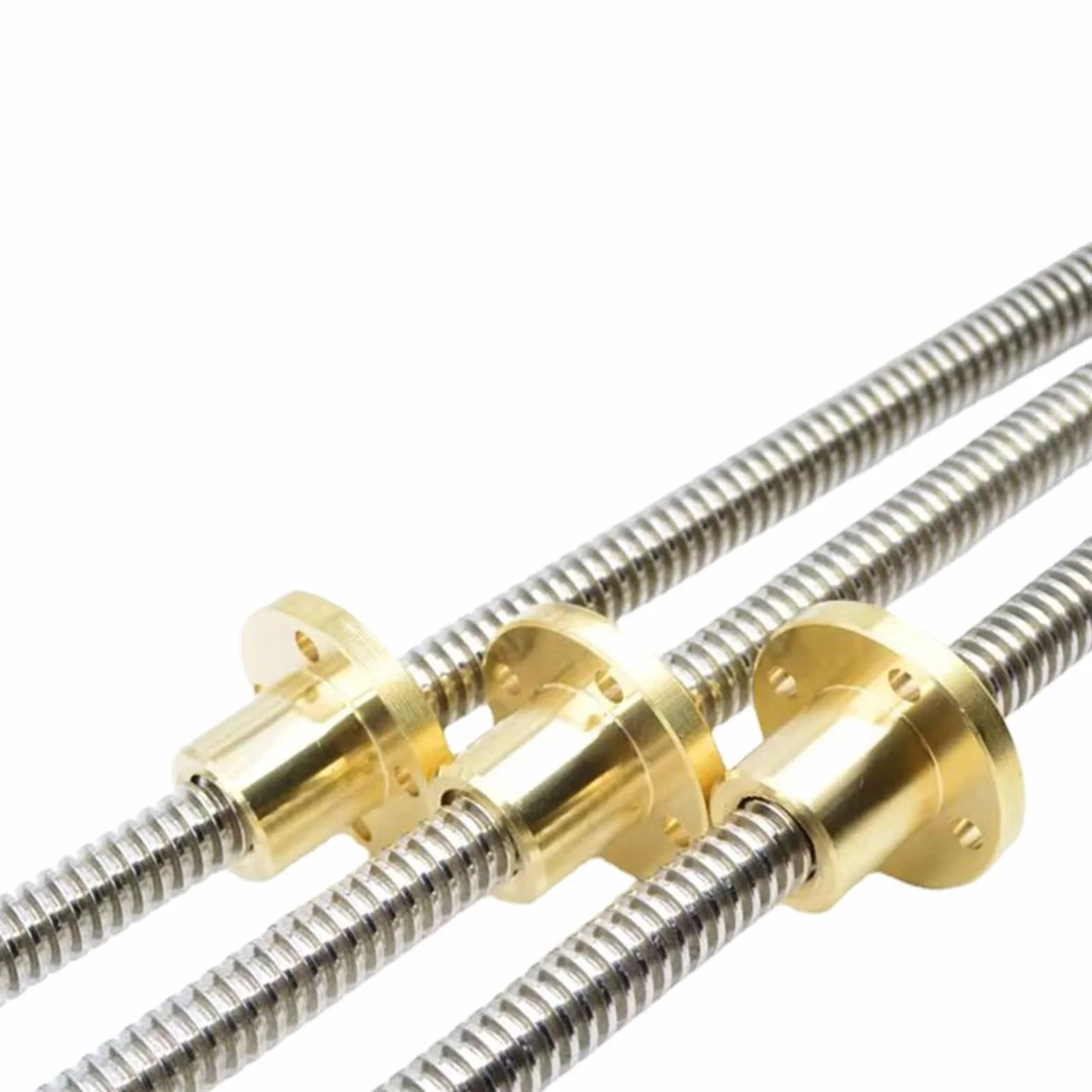 roscado juego Tornillo de rosca trapezoidal TR14x3 TR14x6, paso de 3mm, plomo de 3mm y 6mm, tornillo de avance T14 con tuerca con reborde de latón, varilla roscada completa de 14mm tornillo trapezoida