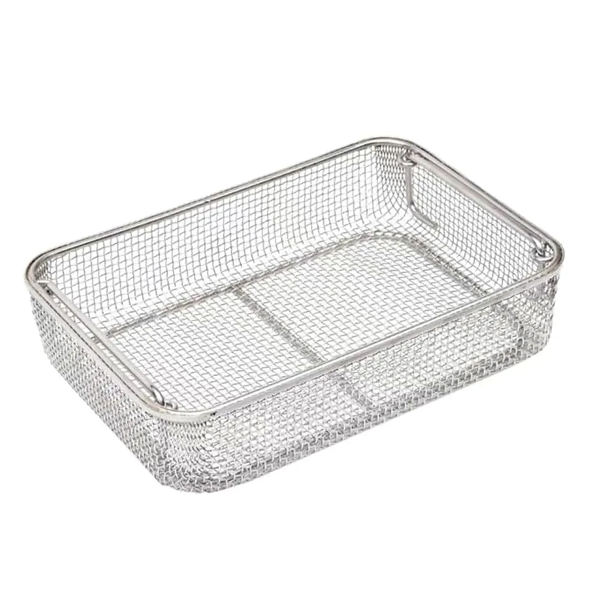 Cestas Perforadas De Malla Acero Inoxidable 304, Cesta De Malla De Esterilización para Operación Instrumentos Médicos, Bandeja De Esterilización De Cestas Perforadas Malla,30 * 25 * 7cm