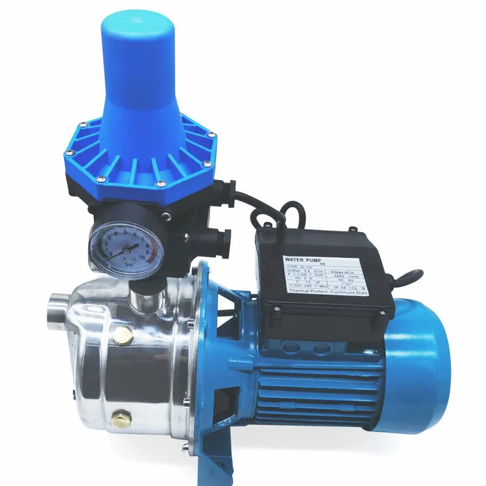 Bomba centrífuga 3600 L/h 1100 W, bomba de jardín, con control de bomba, bomba de agua doméstica, IP44, altura de extracción, 50 m