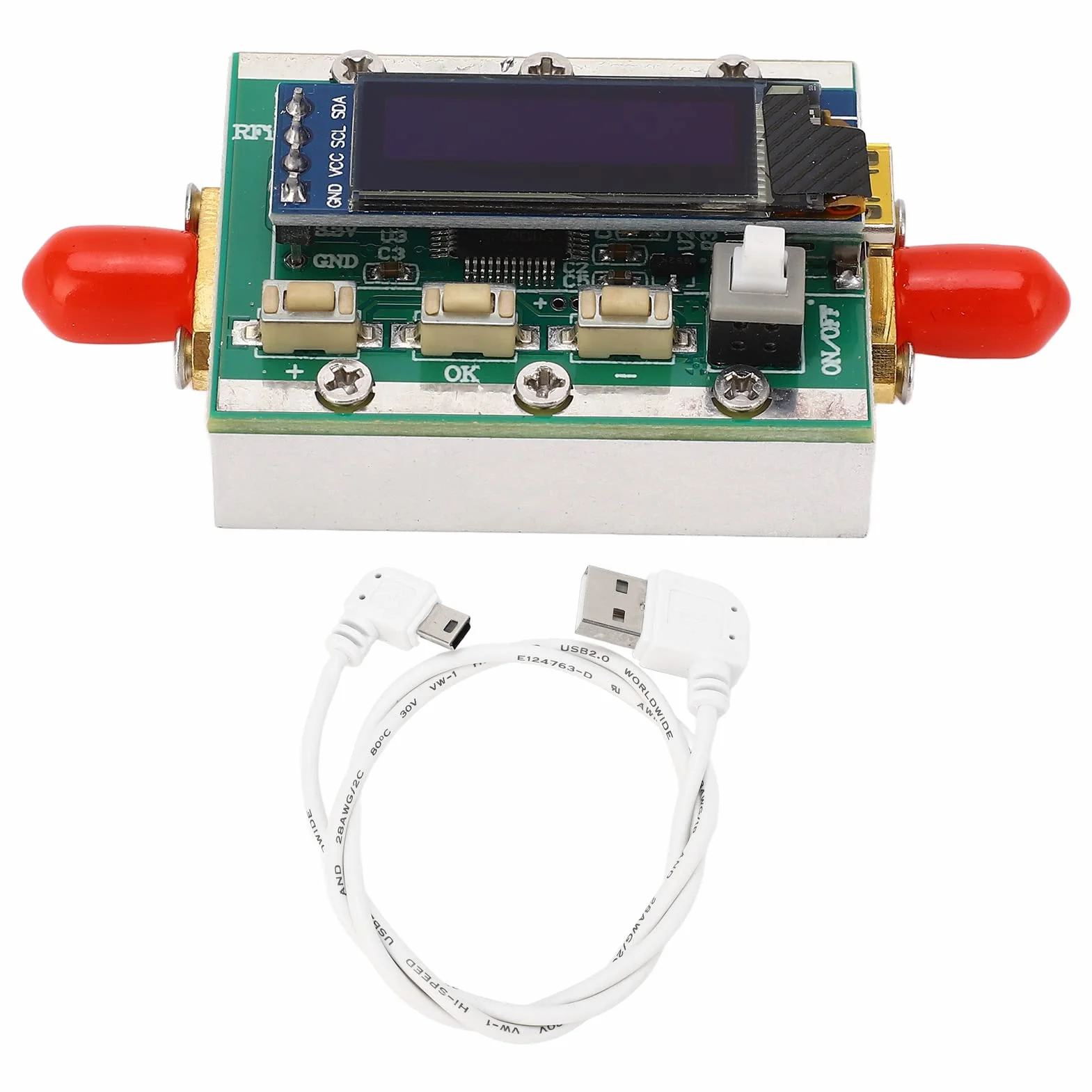 Atenuador RF Programable 1-3800MHz 0-31dB Paso Interfaz RP SMA MiniUSB 5V