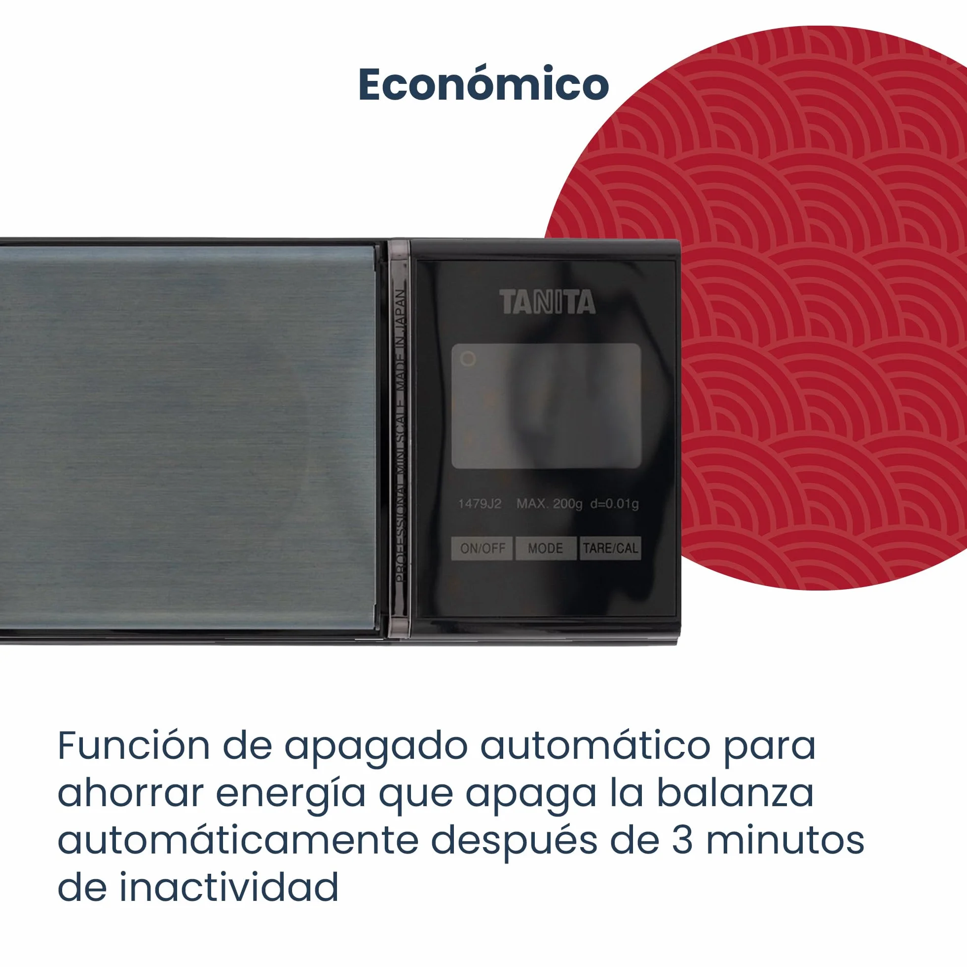 TANITA 1479J2 - Balanza de precisión Profesional. Capacidad 200 gr. Precisión 0,01 gr.