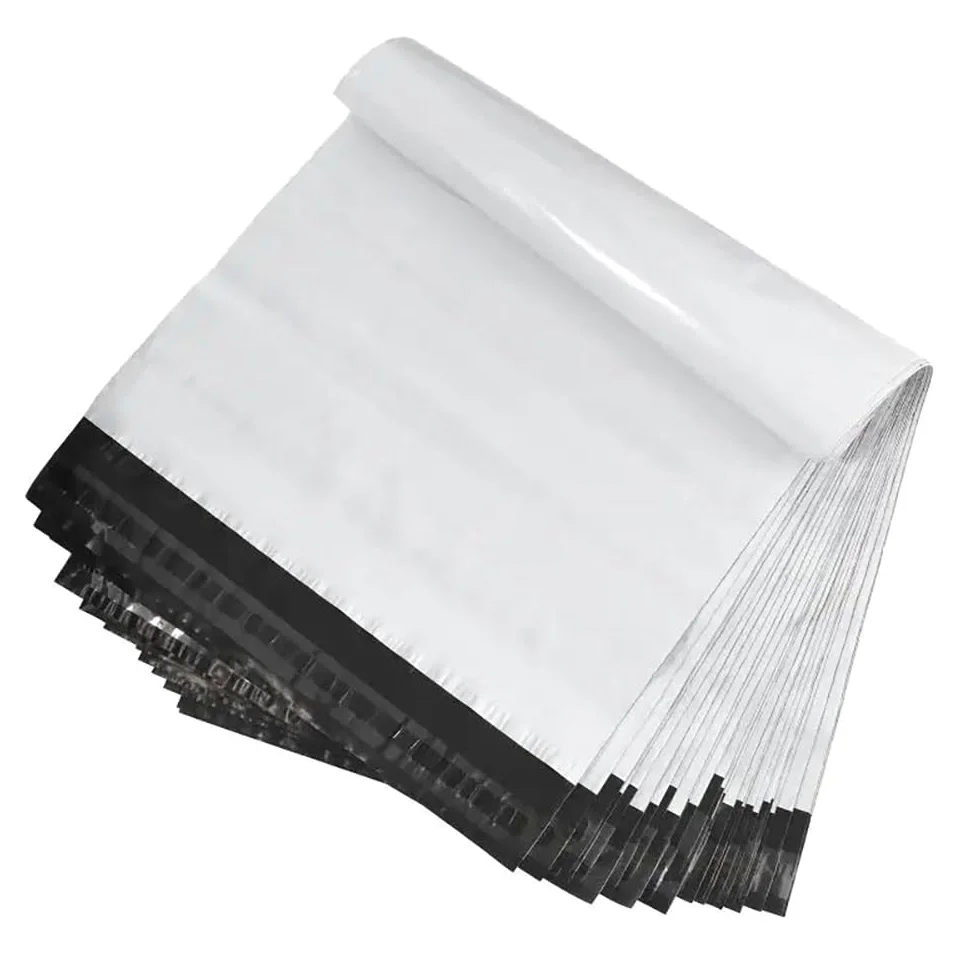 Bolsa De Plástico Blanca For Mensajería, 50 Unidades, For Embalaje De Mensajería, Gruesa, Impermeable, For Envíos Postales, con Autosellado(50x70cm)