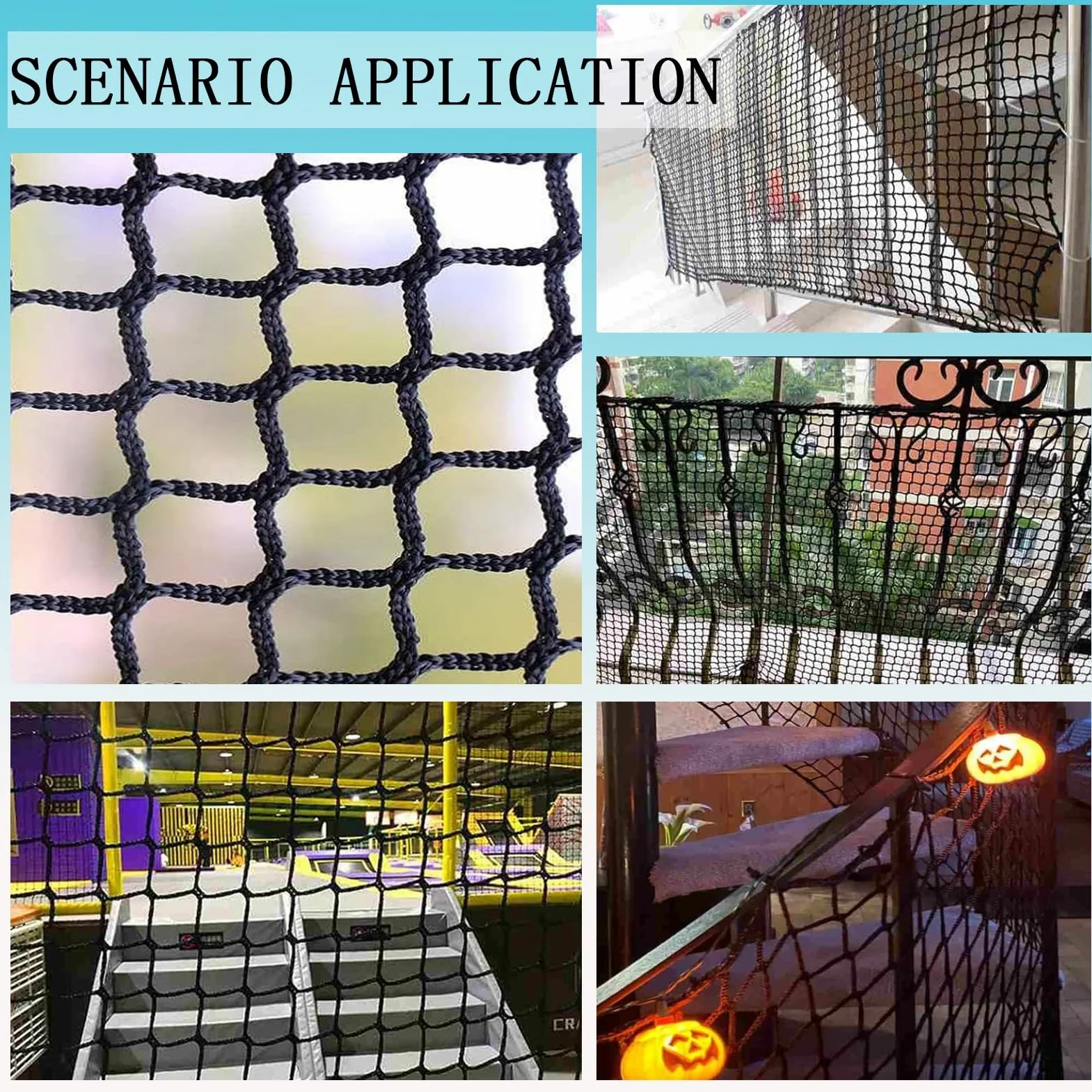 Red de Seguridad para Escaleras, Malla Tejida Que no se Tropieza, Red Anticaída para Escaleras y Balcones, Personalizable ZLRBN(2x3m/7x10ft)
