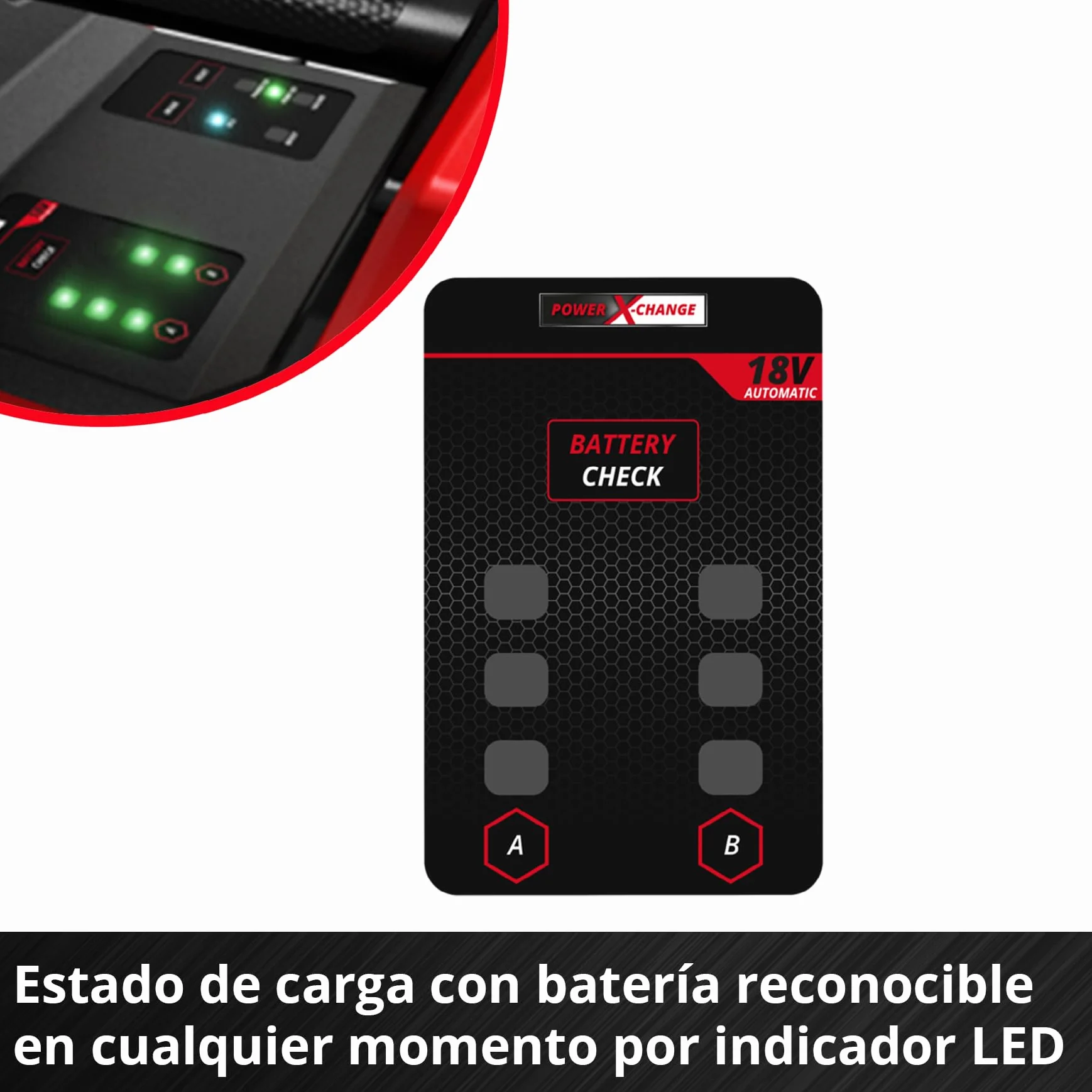 La bomba de jardín automática con batería AQUINNA 18/30 F LED AUTOMATIC de Einhell Power X-Change (18 V, máx. 3000 l/h, altura de impulsión máx. 28 m, función automática, 2 ranuras, sin batería)