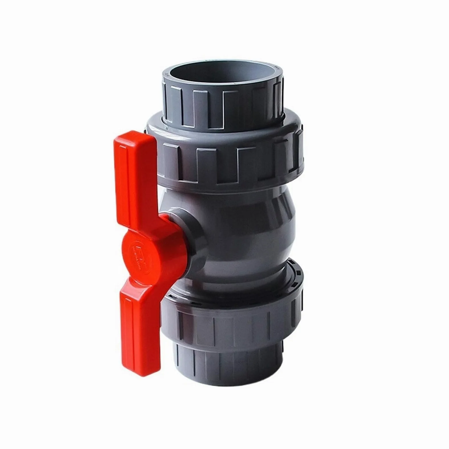Llave De Paso Agua 1 unidad de válvula bola doble unión PVC con conector rápido for control, diámetro interior 20 mm a 110(63.0MM)