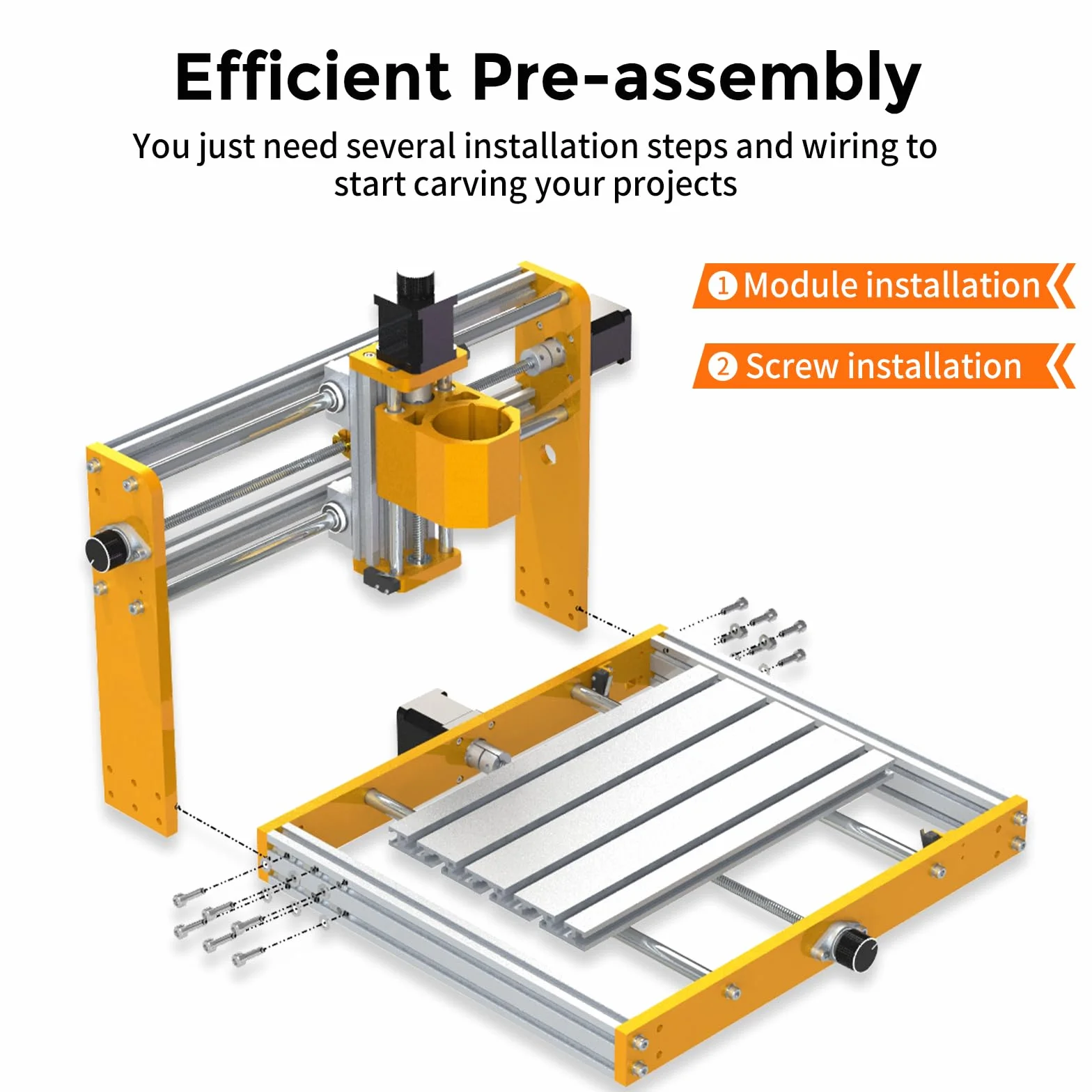 Fresadora CNC All-Metal 3018 PRO+ con husillo de 500 W, interruptores de límite y parada de emergencia, 300 x 180 x 80 mm, área de trabajo CNC para madera, acrílico, talla de aluminio