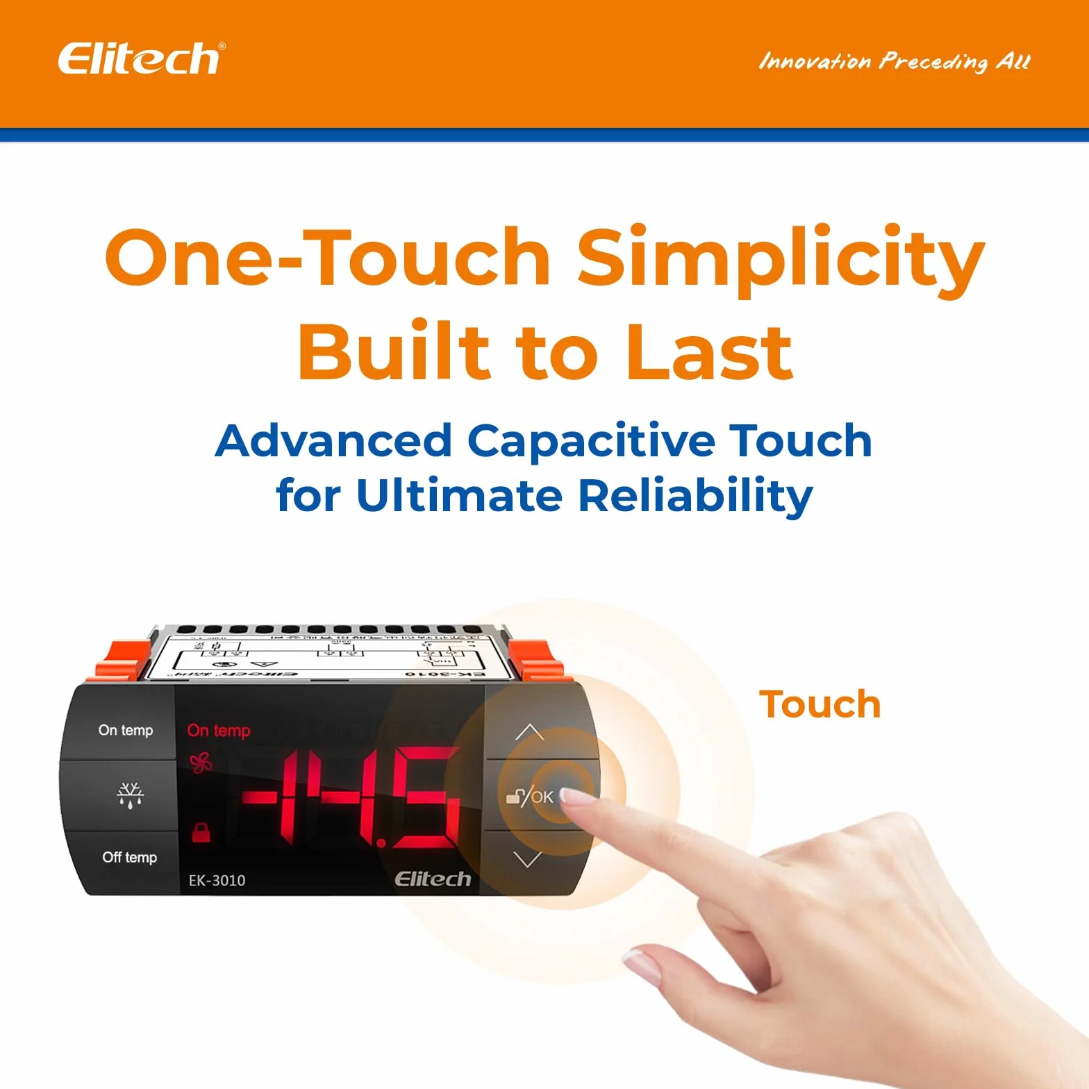 Elitech EK-3010 Termostato Digital para Calefacción y Enfriamiento Hogar Cámara Fría