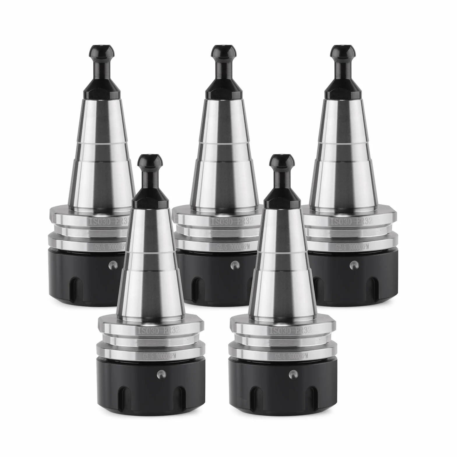 ISO30 ER32-45L Portabrocas de Equilibrio G2.5 30000RPM CNC Acero Inoxidable 5 Piezas