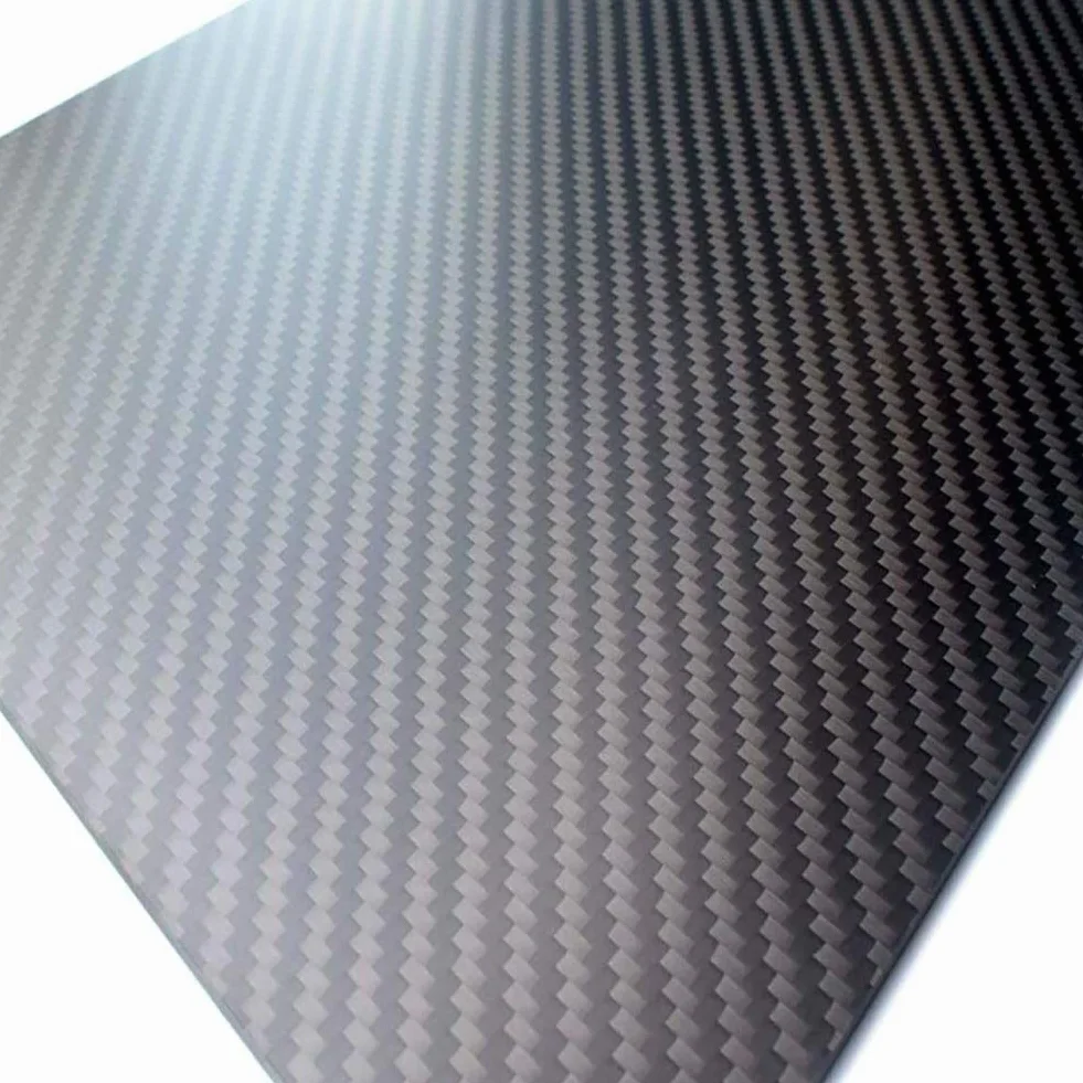 Lámina de fibra de carbono, Negro de la hoja fibra carbono 3K 550m m x 600m grueso 0.5-5m(3mm*550mm*600mm)