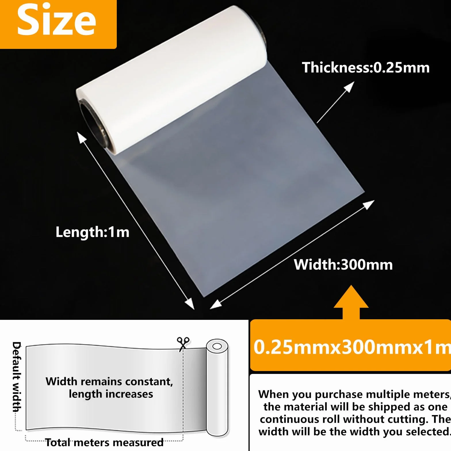 Teflon Film Sheet 0.2-1mm Thick 1m Length High-Temp Chemical-Resistant Insulation Material