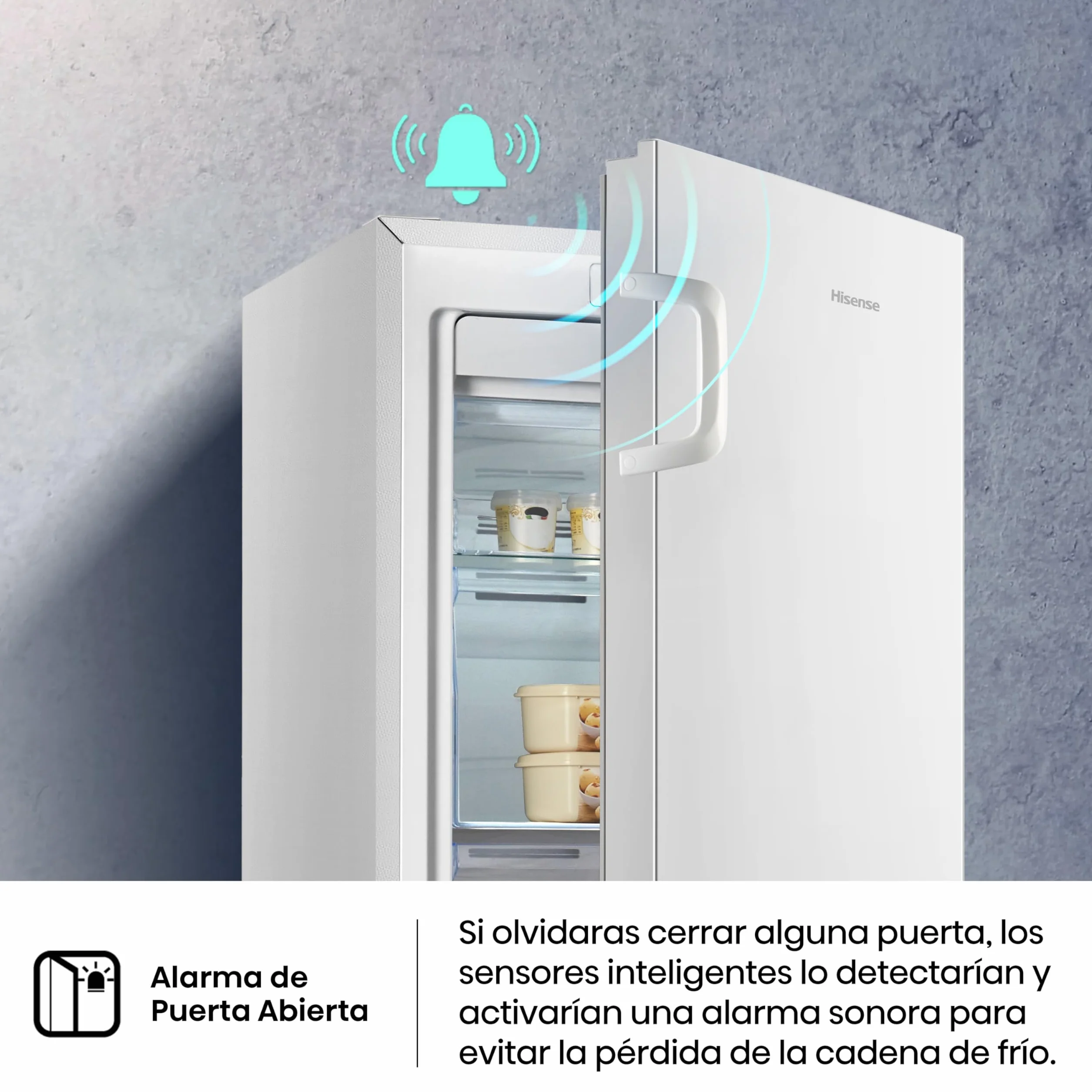 Hisense Congelador FV191N4AW2 TotalNoFrost Superfreeze 147L 205 kWh Blanco
