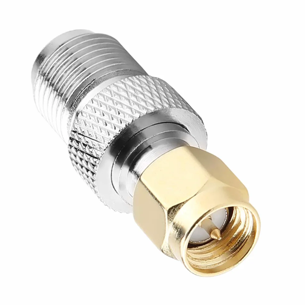 Adaptador Coaxial RF SMA Macho a F Hembra, Conector de Acoplamiento Recto, Alta Transmisión