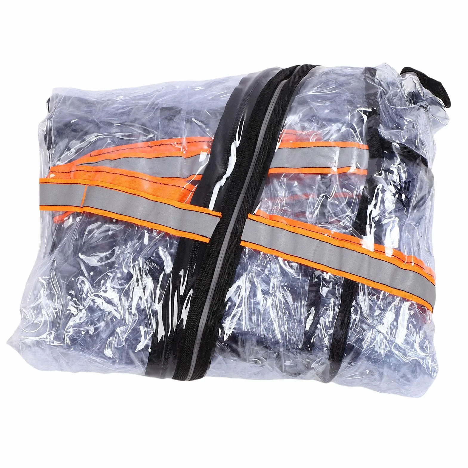 Focket Funda Universal para Montacargas, Resistente a la Lluvia, Transparente e Impermeable, para Cabina de hasta 2700 Kg, con Franjas Reflectantes para Lluvia, Nieve y polvo.