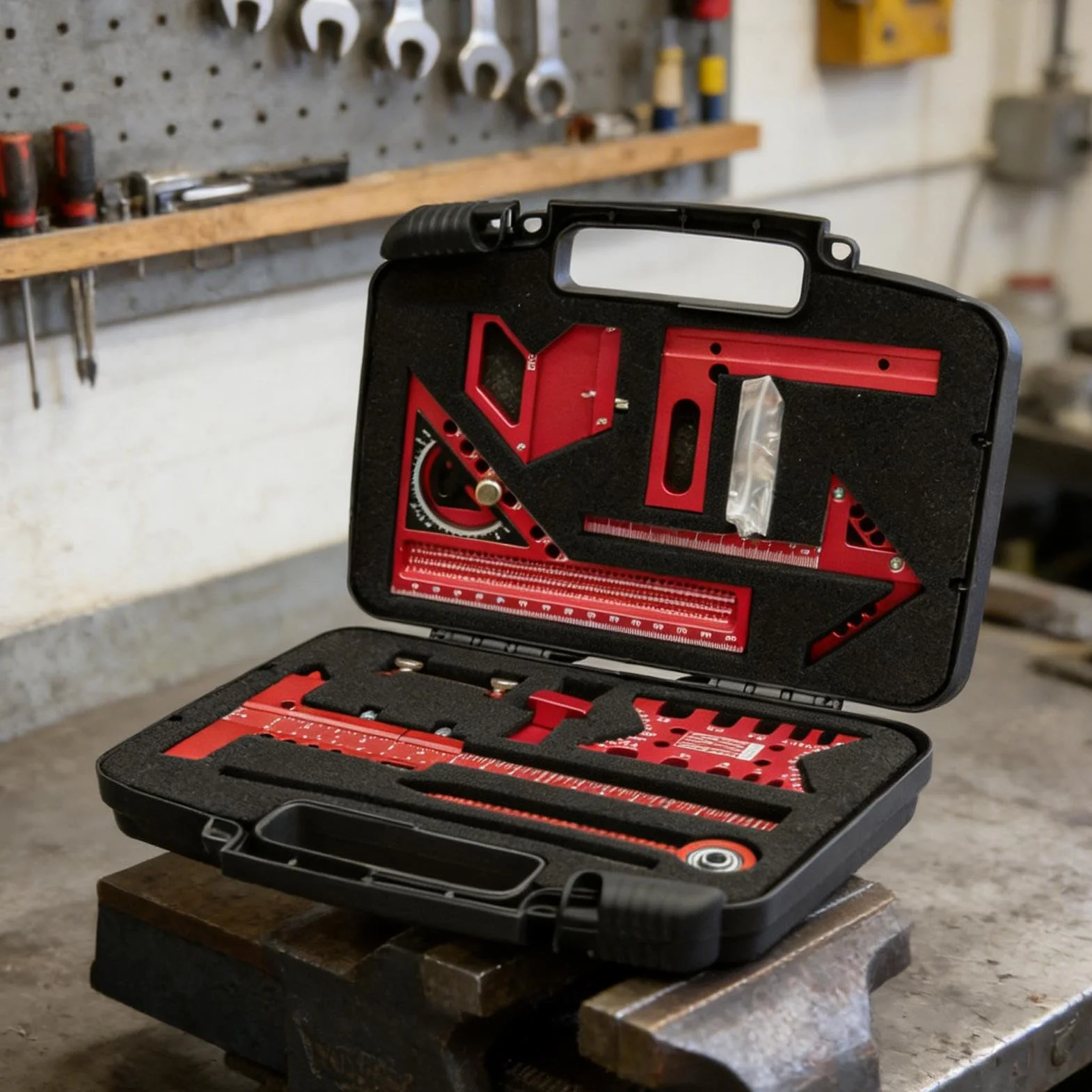 Escuadras De Carpintería Herramienta de Mediciones para Carpintería de 9 | Kit De Escuadra Angular De Precisión para Proyectos de Construcción Bricolaje Carpintería