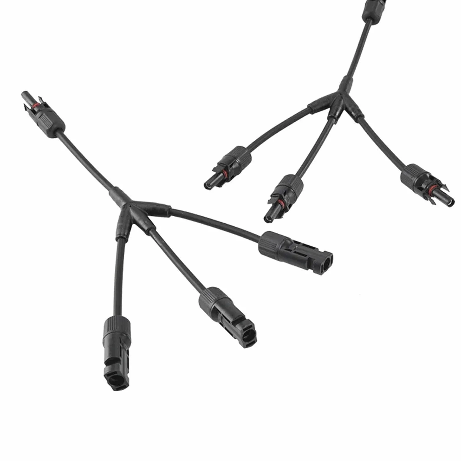 1/5/20/100 juegos de conectores solares fotovoltaicos en Y macho y hembra de 3/4 vías tipo Y 2/3/4 a 1 adaptador PV cable de enchufe (MC4-Y4, 1 juego)