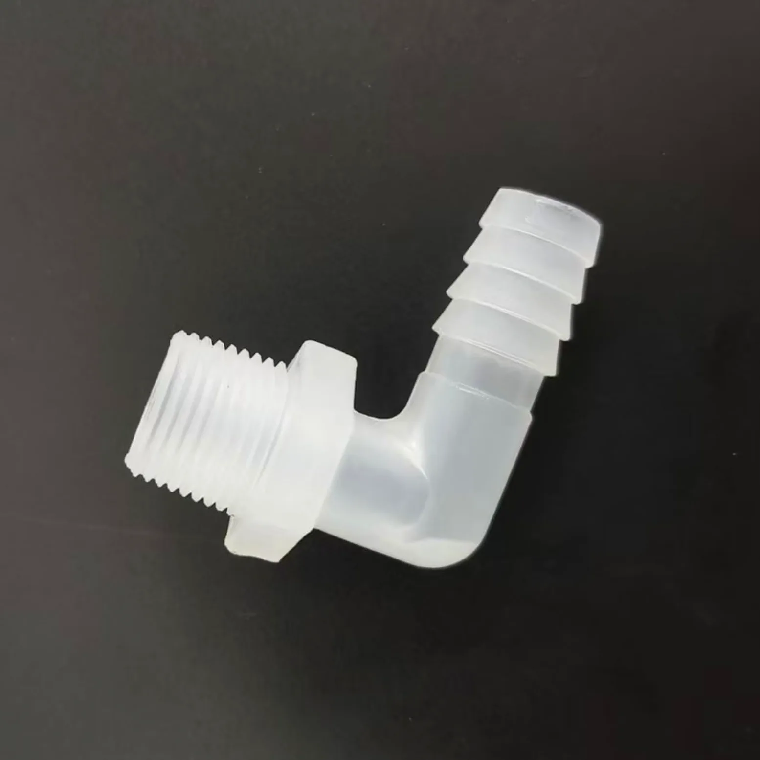 Adaptador de conexión de lengüeta for manguera de plástico reutilizable de 100 piezas-rosca macho de 1/2G a conector de lengüeta de 3/8 "para combustible, líquido(15/32inch 3/8G L-Type)