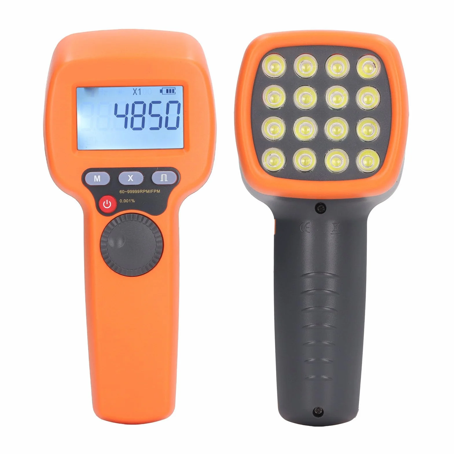 Tacómetro de Flash LED de Alta Precisión con Estroboscopio Digital de Mano para Impresión de Motores HVAC