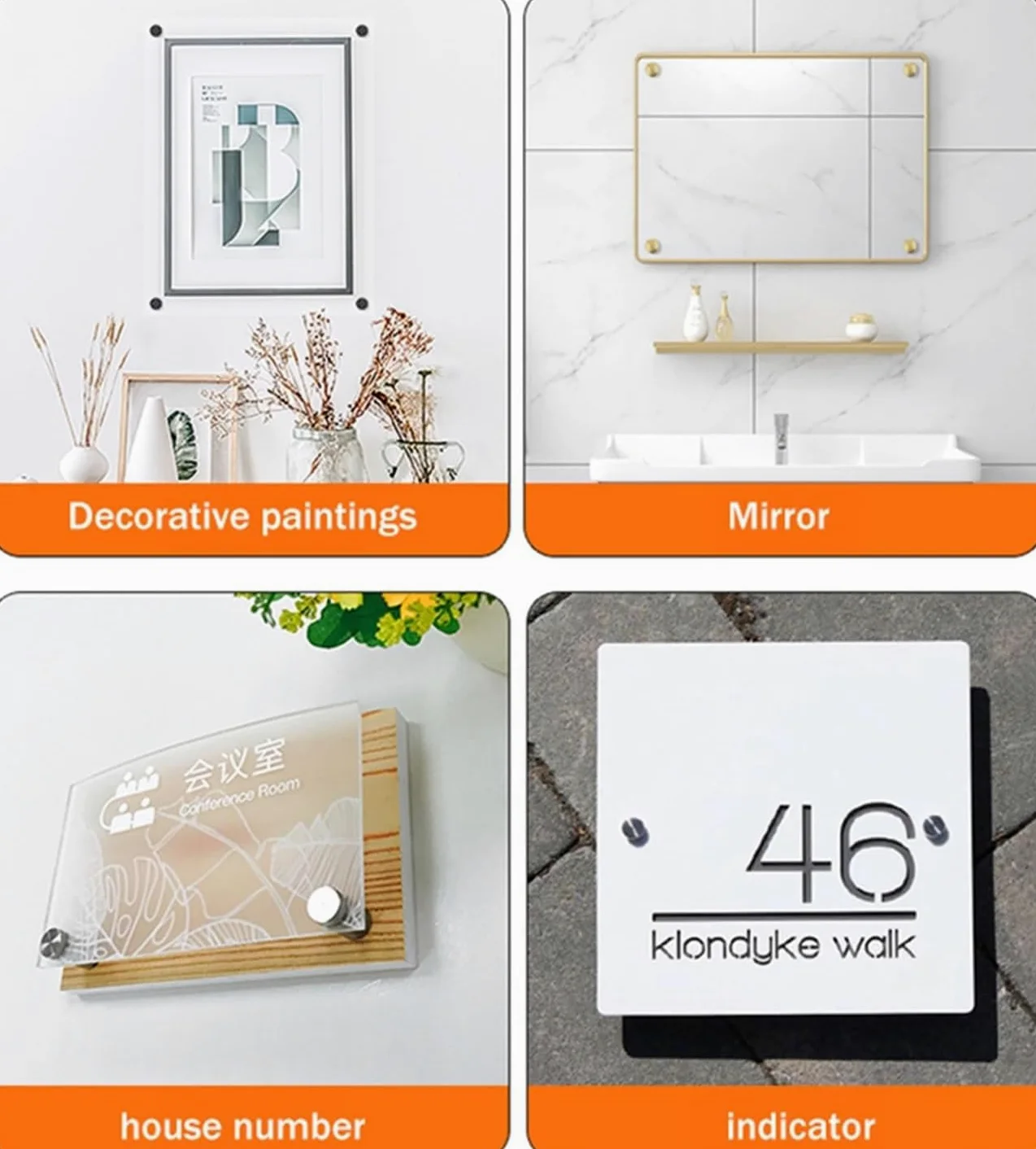 Soporte de pared de acero inoxidable para mostrar carteles, incluye tornillos para una fácil instalación, acabado cepillado