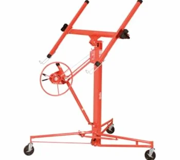 Macfer Elevador de placa dobrável para placa de gesso, altura de trabalho máxima de 3.35mt, largura placas de 1.22 a 4.88mt, carga 68 kg