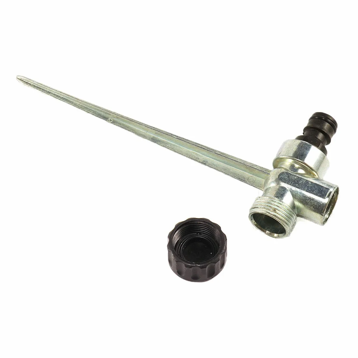 OhhGo Pinchas de metal, 3 piezas de soporte para aspersores de 1/2 pulgada para jardín, césped y sistema de riego de parque