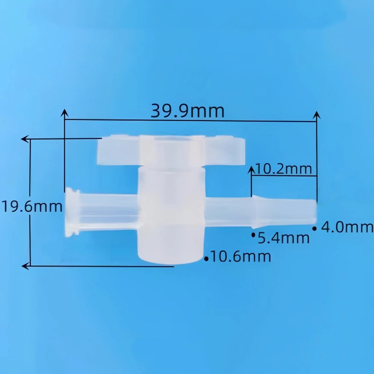 Válvula de llave de paso de 2 vías de 100 piezas con conexiones de púas for laboratorio, maquinaria de alimentos y equipos de acuario(Clear)