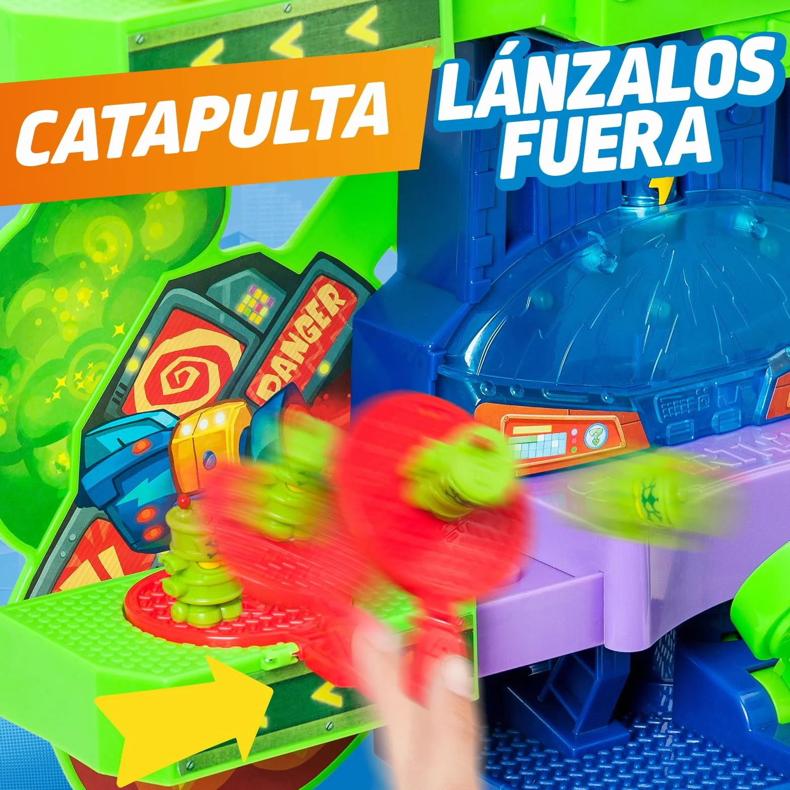SUPERTHINGS KAZOOM Power Enigma Tower Torre de Enigma Serie TV Contiene 1 Torre 1 Exclusivo 1 Aeronave 1 Prisión 1 Catapulta 1 Disparador 3 Proyectiles