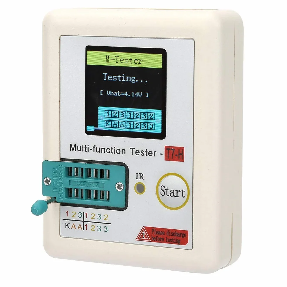 KENANLAN Tc2 Metros Graphic TC T7-H TFT Transistor Tester Gráfico Pantalla Multifunción Prueba