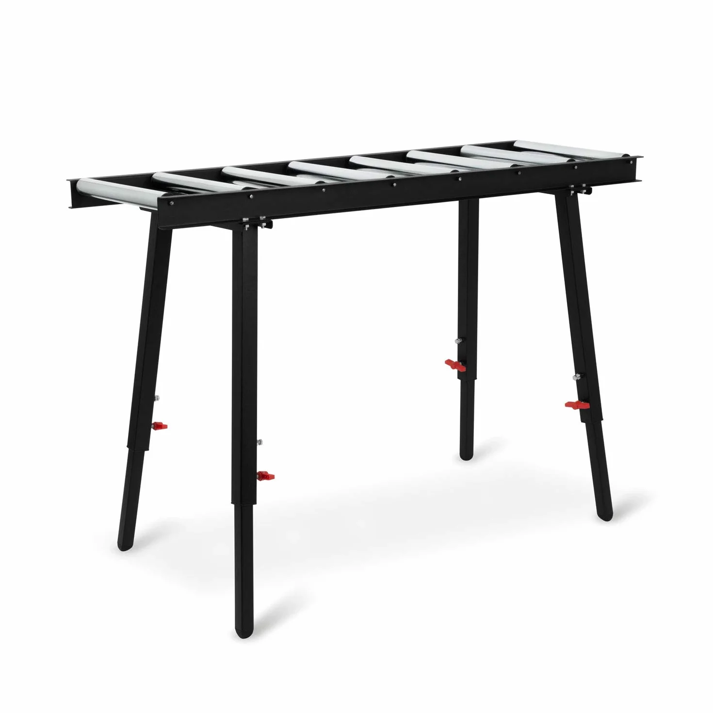 EBERTH Mesa Transportadora Rodillos, Regulable en Altura, Cpacidad Carga 300 kg, Longitud x Anchura de Transporte 120x40 cm, 8 Rodillos con Ø 38 mm, Distancia 12 cm, Cinta Transportadora Rodillos