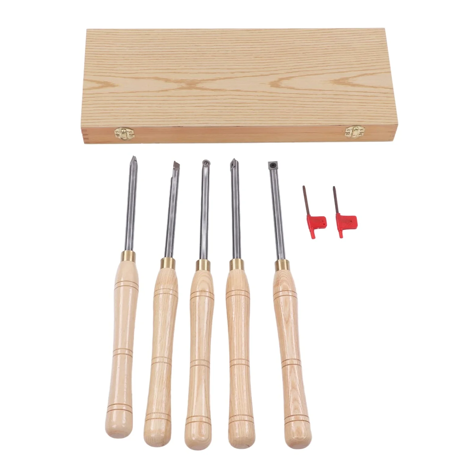 Herramienta De Torneado De Madera, Cincel De Torno De Carburo, Mango De Madera De Tamaño Completo Para Carpinteros Y Escultores