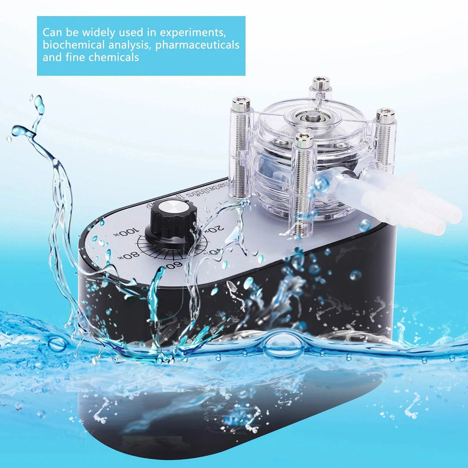 Bomba Peristáltica de Cabezal Único de Alto Flujo G928A 114-500 ml/min para Experimentos y Laboratorio con Alimentación AC 100-240V y Enchufe Europeo (EU Plug)