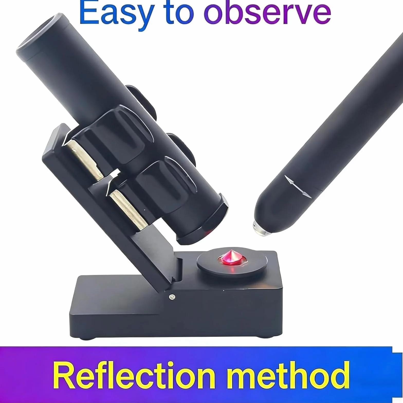 Soporte para Espectroscopio, Soporte de Difracción, Ángulo Ajustable 0-90°, para Joyeros Gemólogos