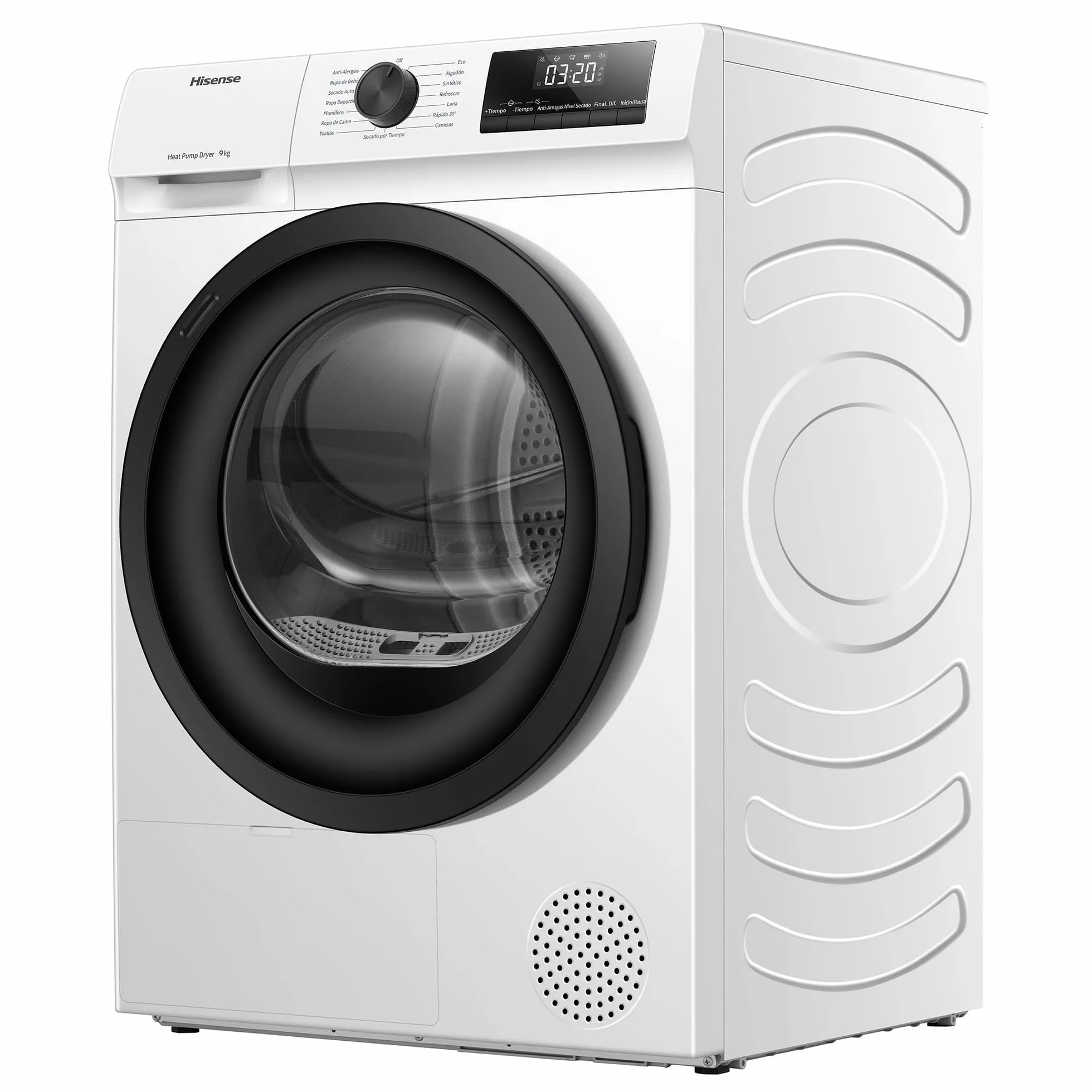 Hisense DHQE900UWDC Secadora bomba de calor 9Kg Clase D 59,5cm 84,5cm 55cm Blanco