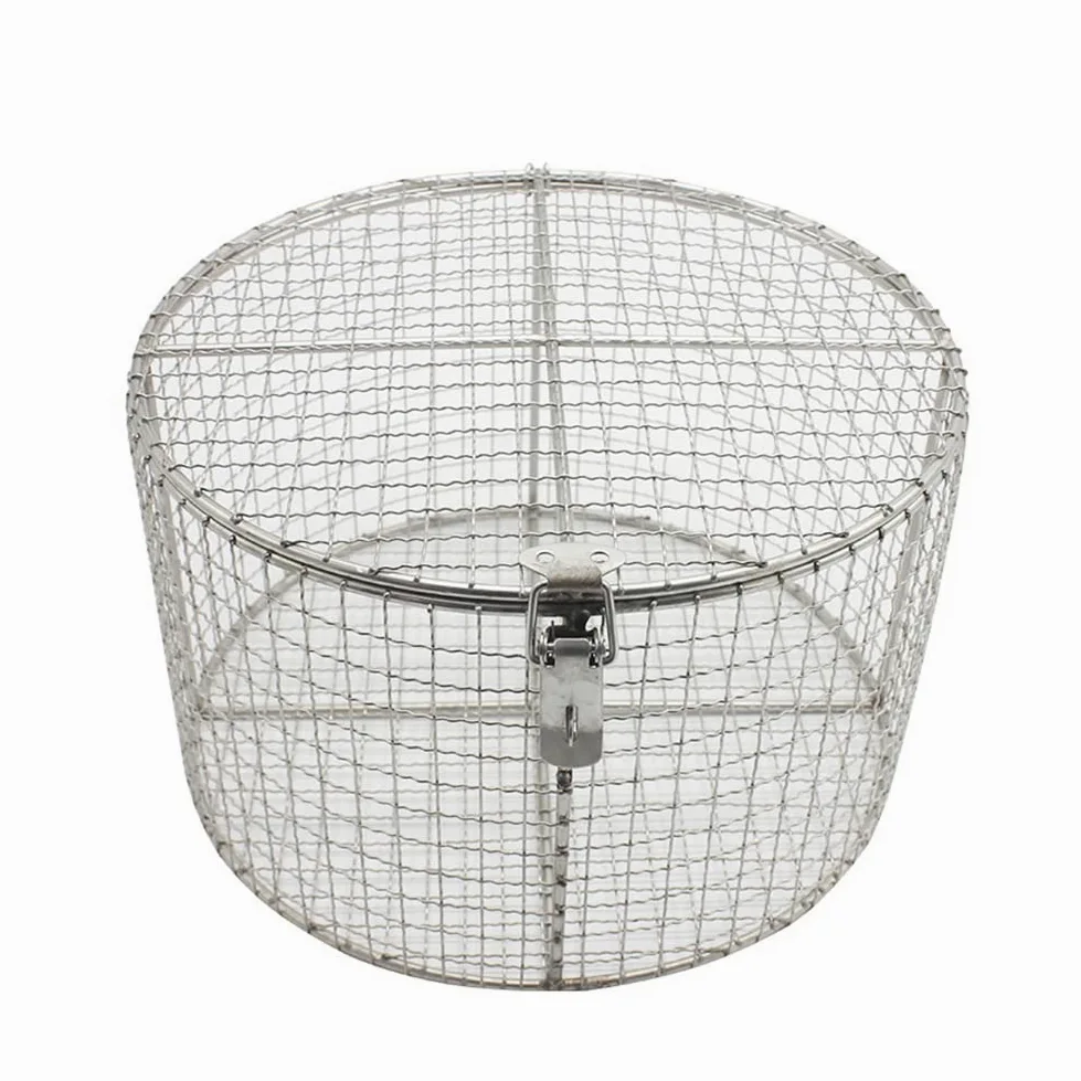 Bandeja de Autoclave médica de Acero Inoxidable 304, cestas de esterilización de Instrumentos Redondos con Tapa y pestillo, Bandeja de esterilización de cestas Perforadas,30 * 30cm