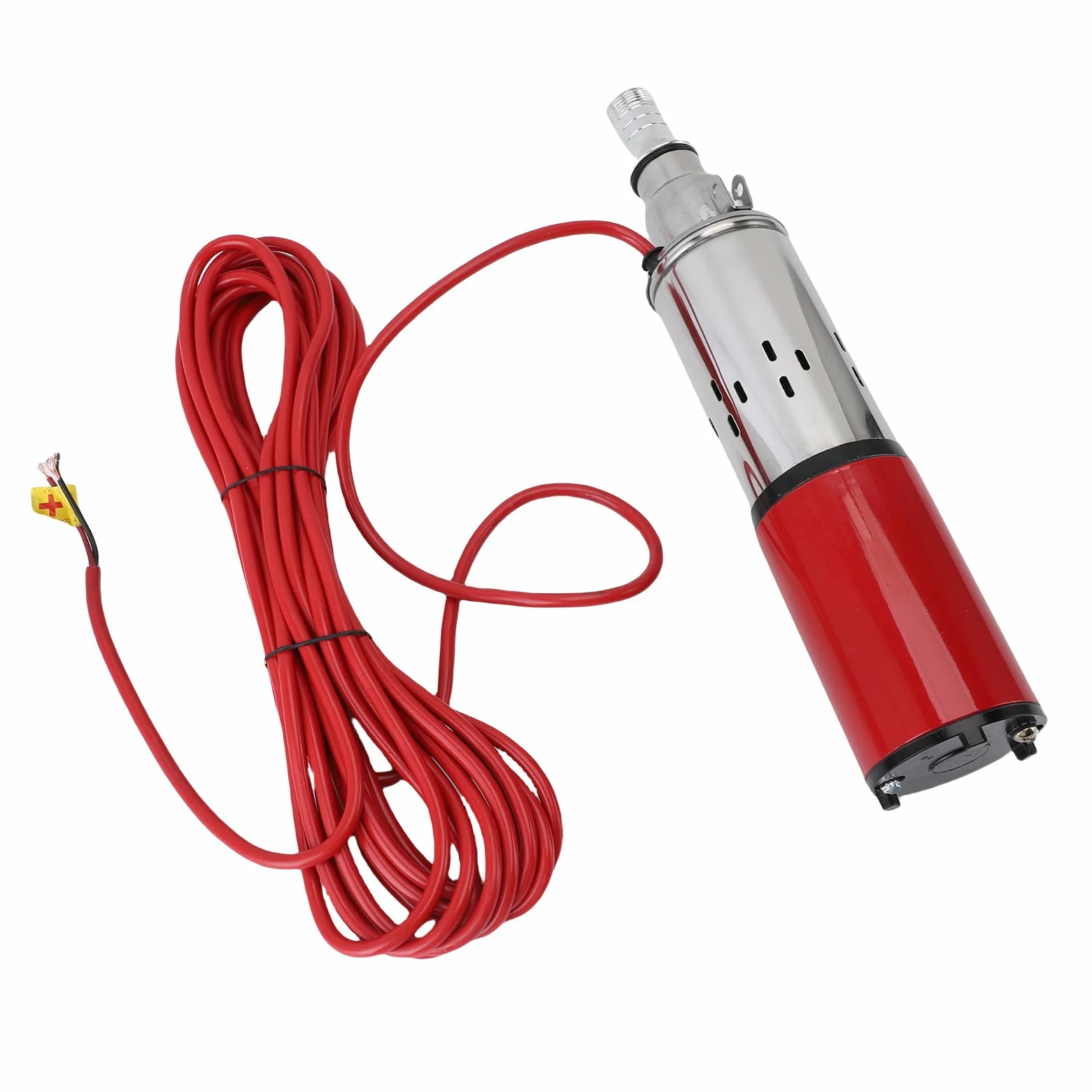 Luqeeg Bomba de Pozos Profundos Sumergibles 36V 340W, Flujo de 6.6gpm, Bombas de Agua Solar de 196 Pies con Salida de 1 Pulgada, Sumergible de Pozo Profundo de Acero Inoxidable para Industrial,