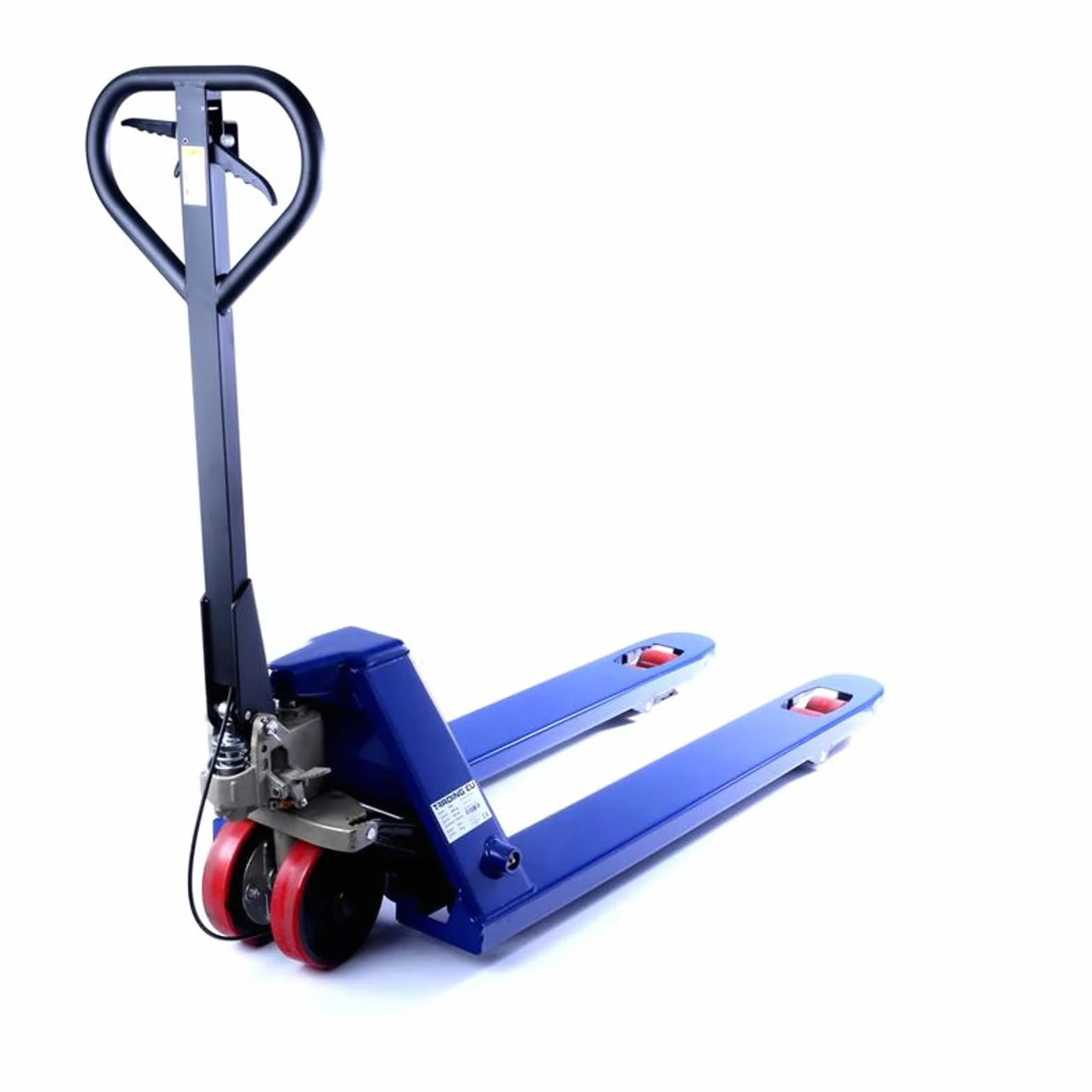Transpaleta con freno 2500 kg 2,5 t para europalés (1150 mm) azul