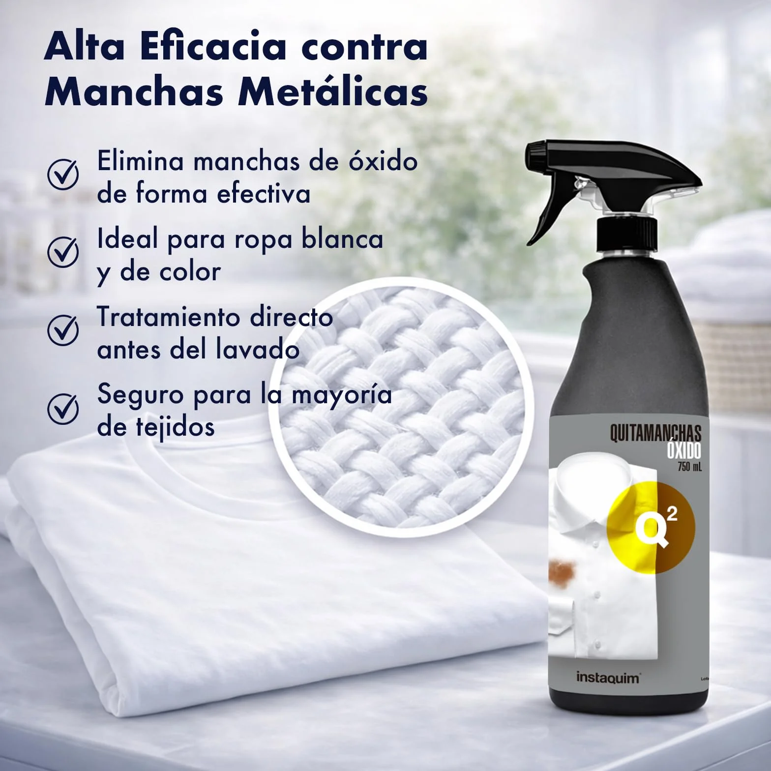 Quitamanchas Óxido Q2 Ropa Blanca y Color Spray Prelavado