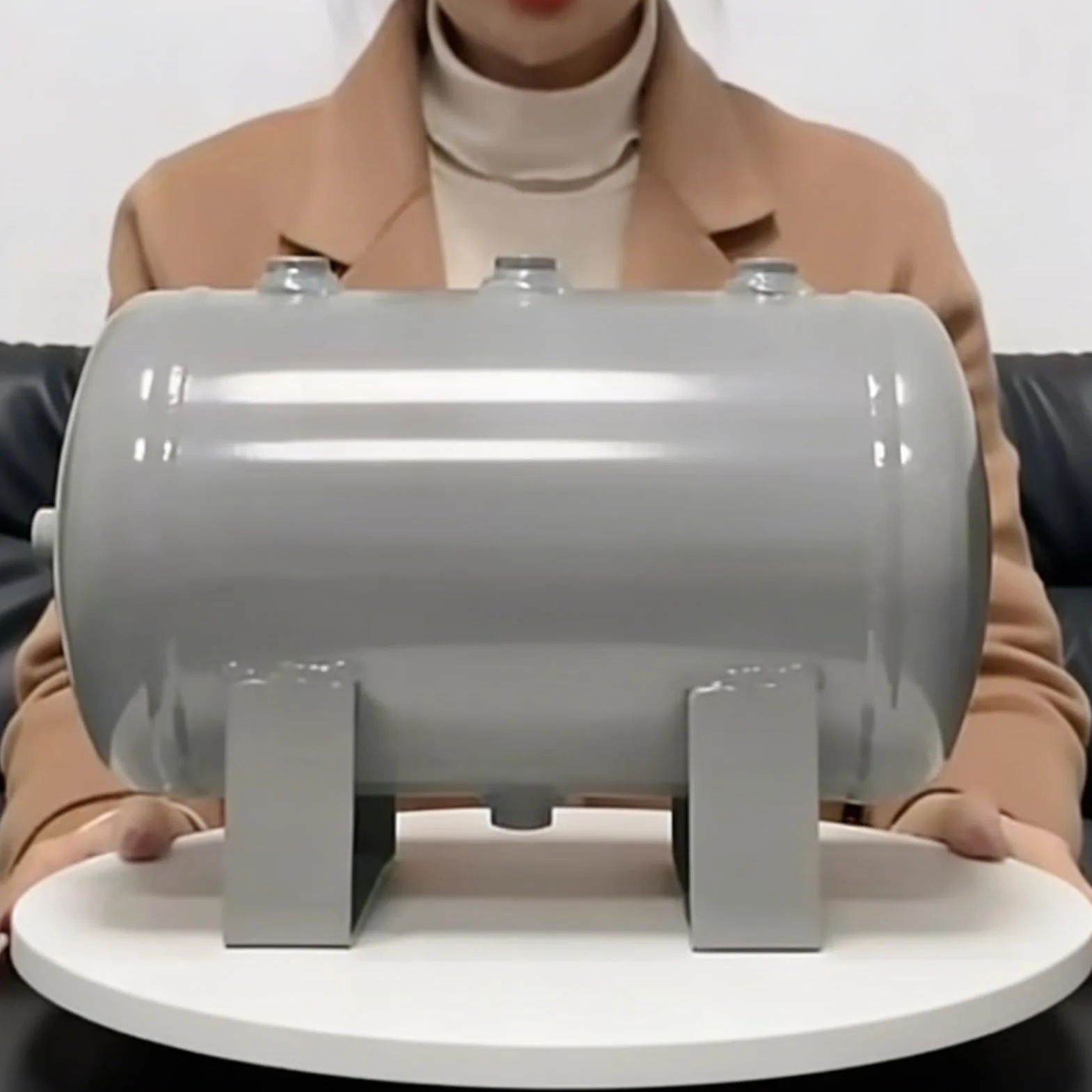 Depósito de Aire Recipientes Portátiles de Aire Comprimido, Depósitos de Almacenamiento de Propano, Hidrógeno y Nitrógeno, Cilindros de Presión Reforzados con Accesorios(24L/6.3Gal (Style A))