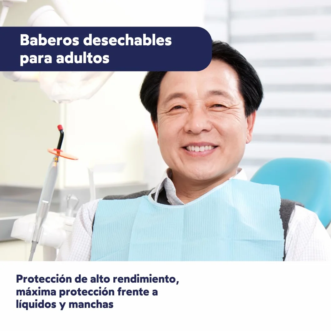 Baberos Desechables Color Negro Impermeable para Tatuajes y Estética Adultos