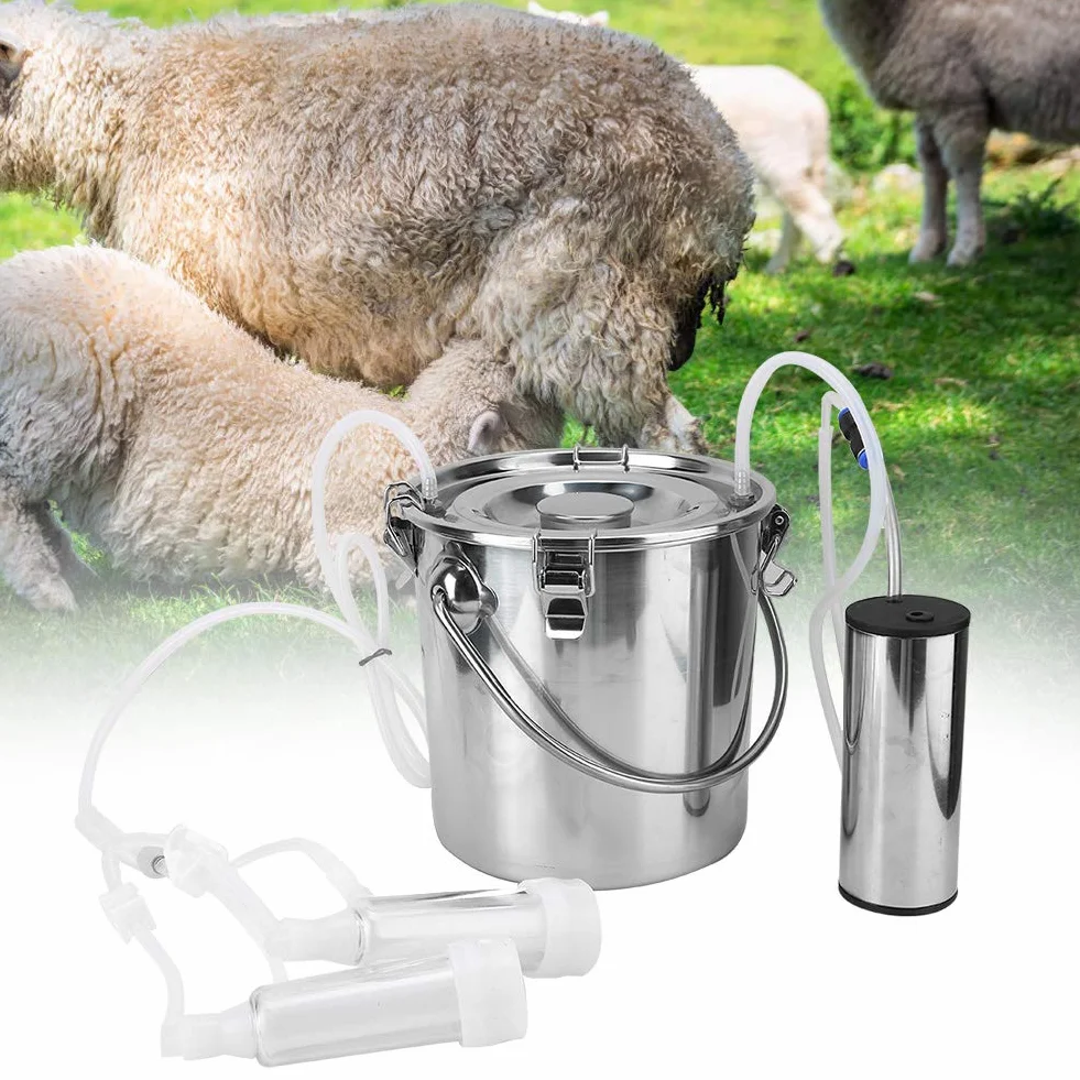 Akozon Ordeñadora eléctrica Kit de ordeño con Bomba de succión Directa Ordeñadora eléctrica doméstica de Vacas y Cabras de 5L con Bomba de succión Directa de ((para ovejas) (Reglamento