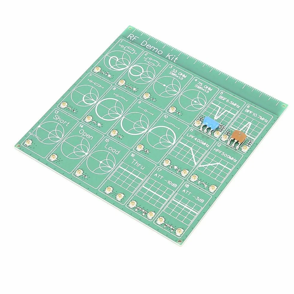 Kit de demostración de RF, placa de prueba con cable adaptador, módulo atenuador para analizador de red vectorial