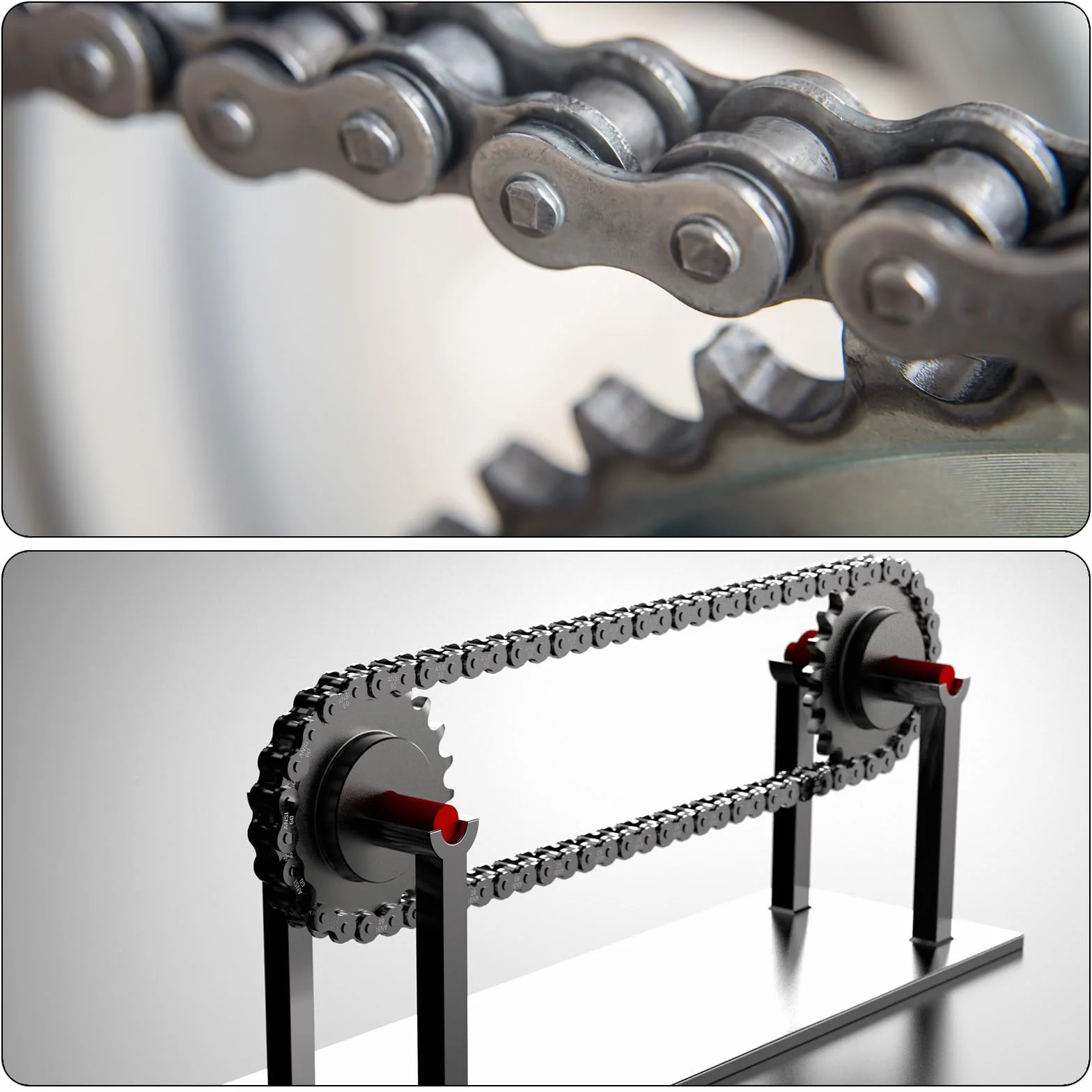 QUARKZMAN Cadena De Rodillos 4 Pies Paso 1/2" Acero Al Carbono 96 Eslabones Para Go-karts