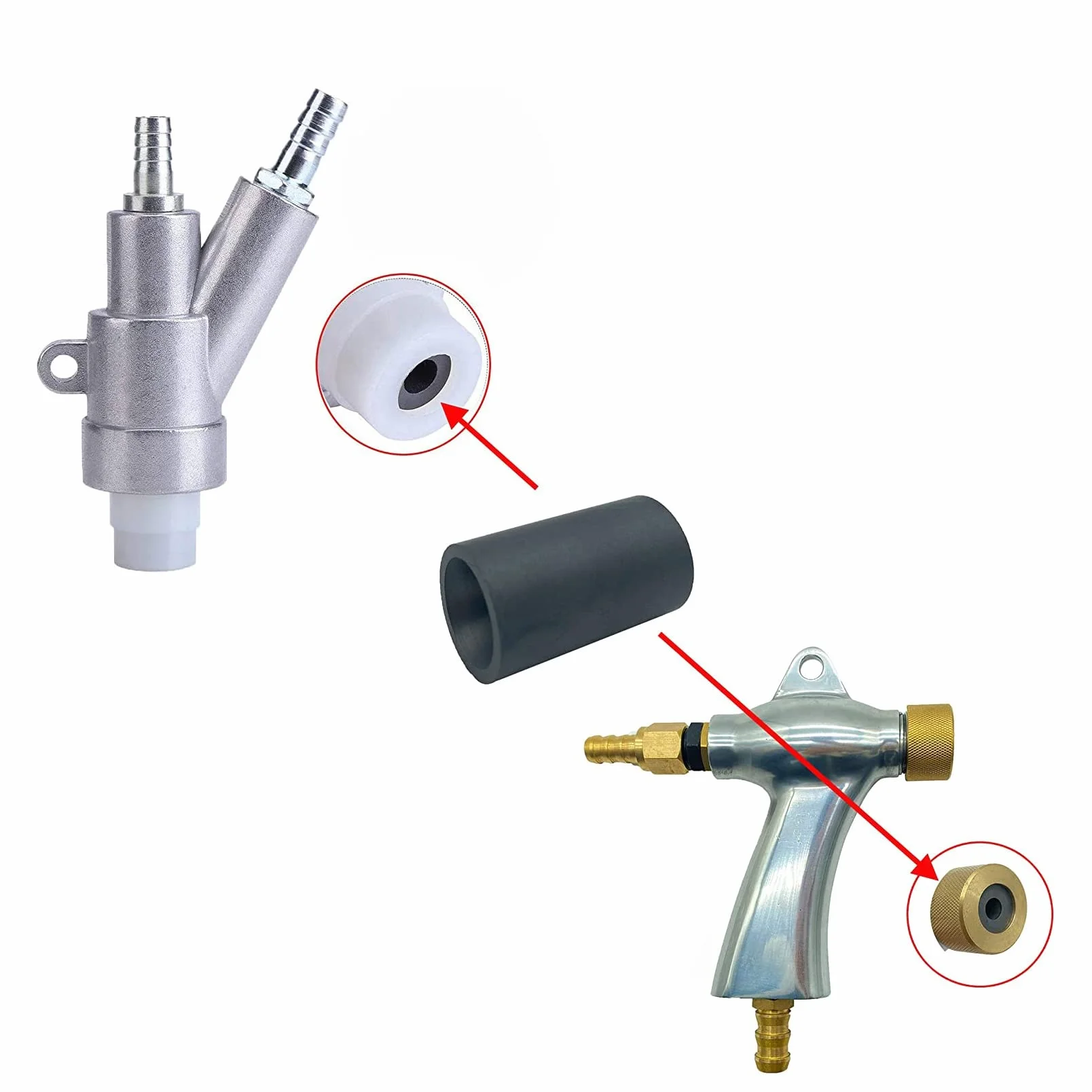 2 PACK 35 x 20 x 6 mm carburo de boro boquilla de chorro de herramienta piezas de herramientas de chorro de de punta de pulido de chorro de Gabinete piezas de herramientas