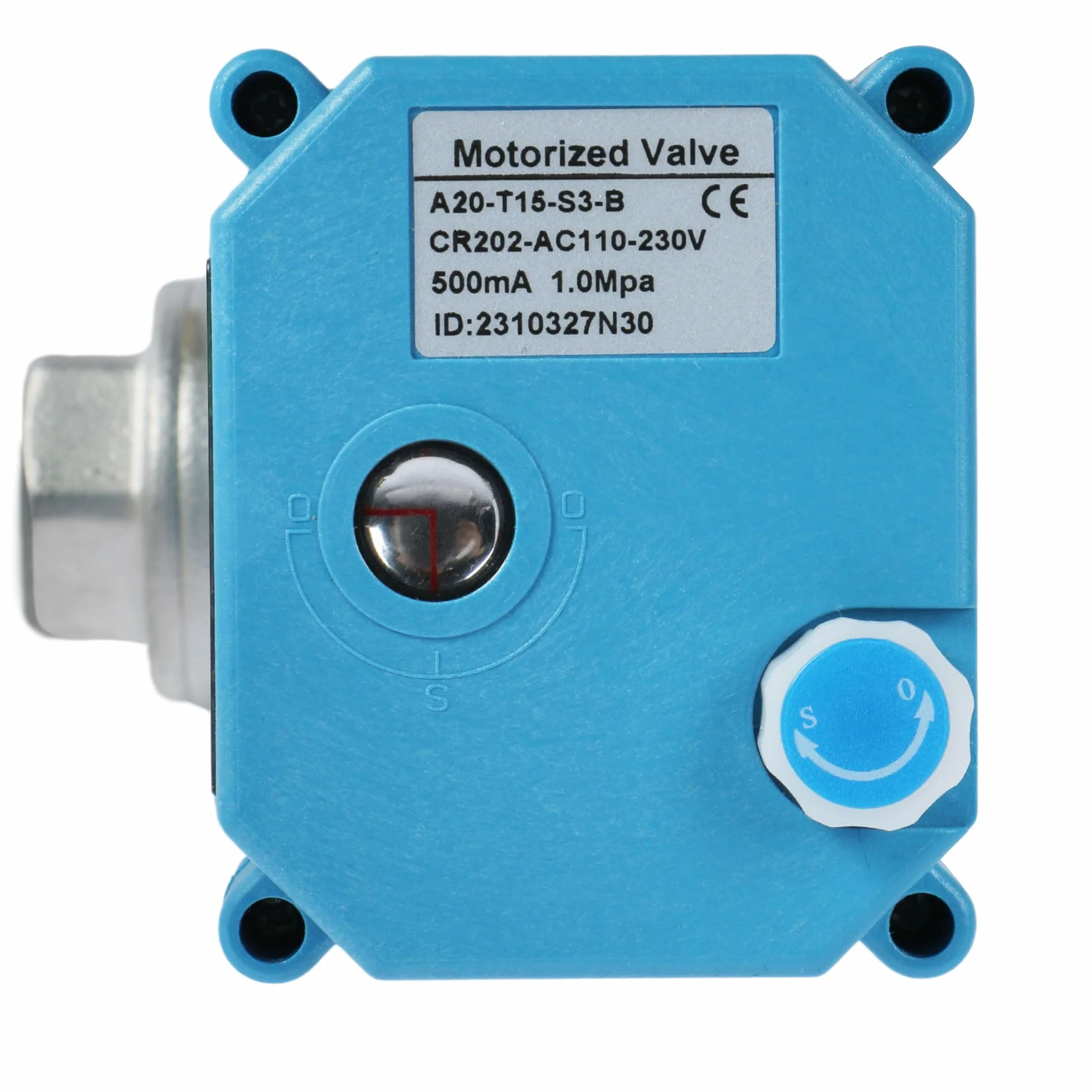 U.S. Solid Válvula motorizada 3 vías acero inoxidable: tipo L - eléctrica válvula con función manual, puerto estándar (1/2", AC110-230V)