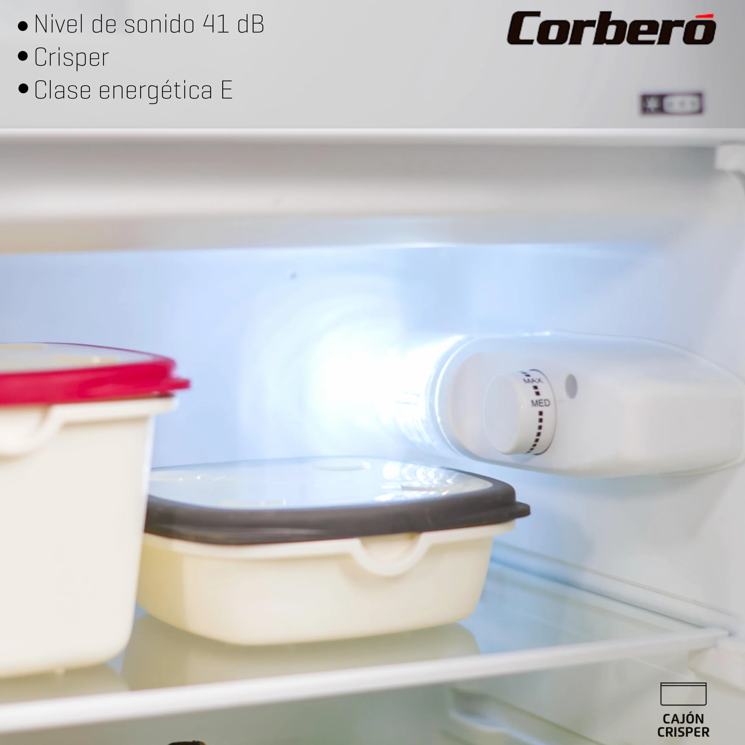 Corberó Frigorífico 1 Puerta CF1PM8024 80L+12L Congelador 84.5 cm Blanco