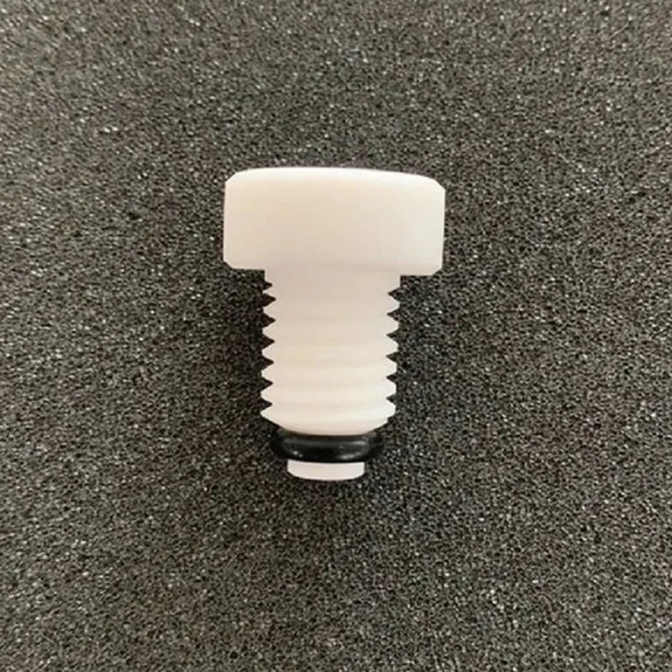 Cristalería de Laboratorio Tapón de PTFE con rosca for botella resistente a la presión, 7#, 15# y 25#, con junta tórica B10(B100025F)